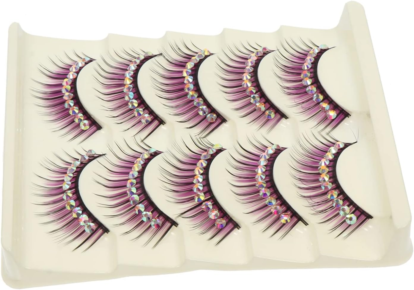 HAPINARY 5 Pairs Diamond False Eyelashes Makeup Eyelashes Color Stickers Fake... - Picture 11 of 13