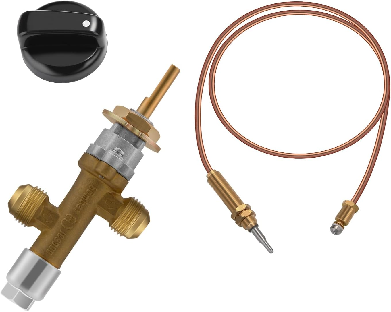 Fire Pit Control Valve Kit, Fire Pit Flame Failure Safety Control Low Pressure Propane Fire Pit Replacement Part with 3/8