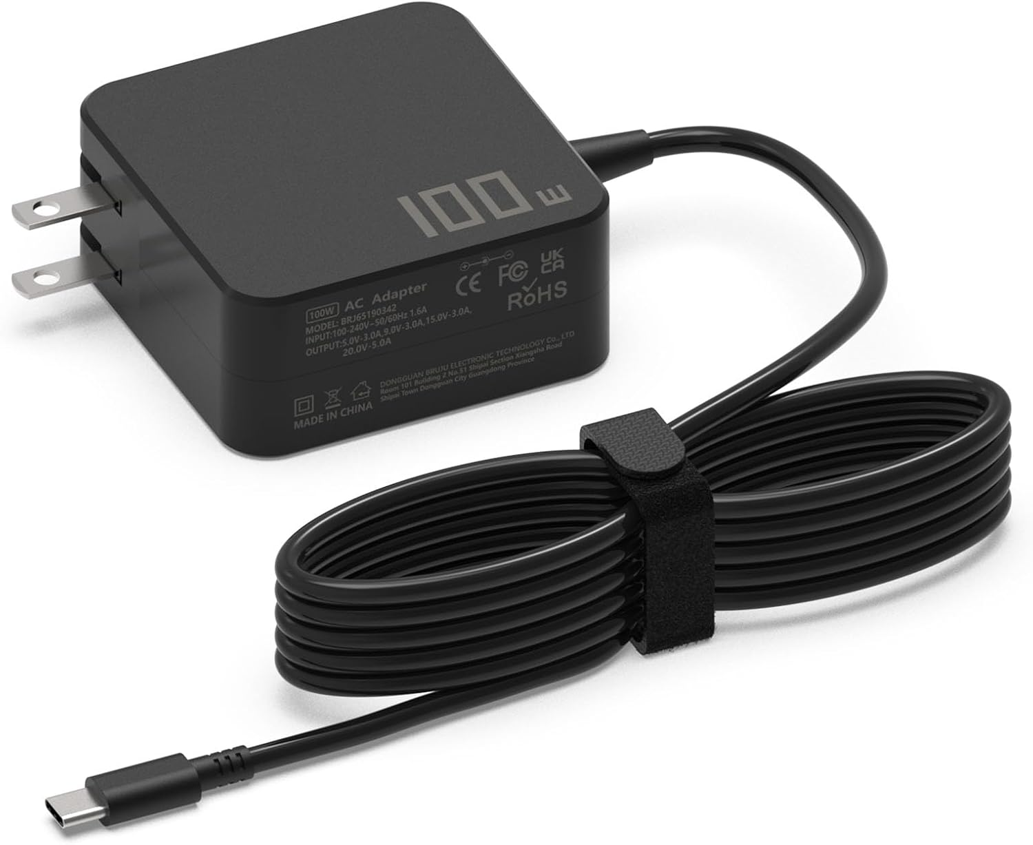 100W 90W USB-C Charger Laptop Compatible with Thinkpad Carbon x1 5th 6th, Mac Book, HP Chromebook, Asus Rog Zephyrus Strix, Dell Latitude, Acer, Steam Deck, Type-C Adapter Laptop Power Cord