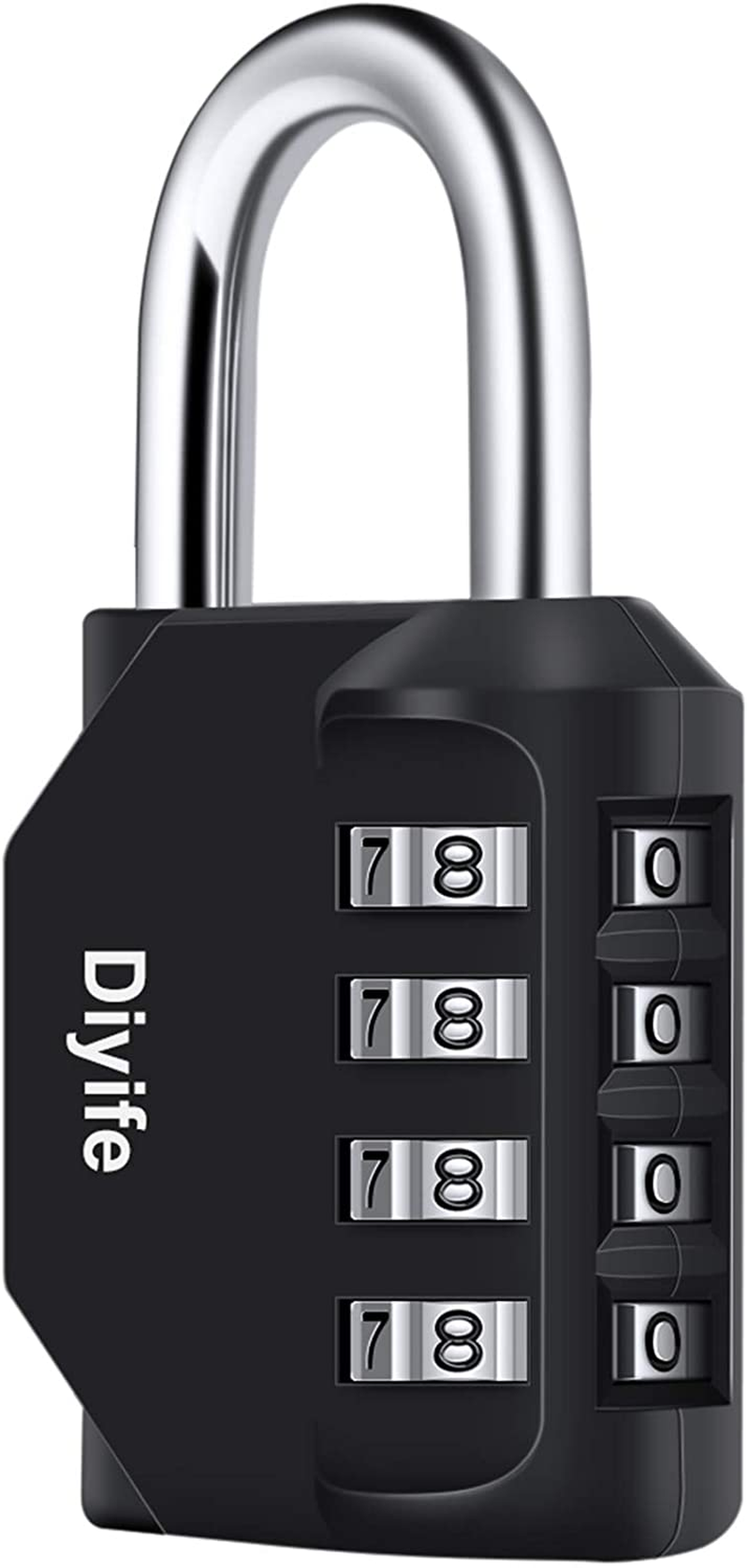 Combination Padlock, Diyife 4 Digit Heavy Duty Padlock Weatherproof Outdoor L... - Picture 3 of 11