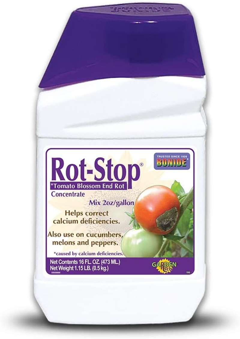Rot-Stop Tomato Blossom End Rot, 16 Oz Concentrated Liquid Garden Fertilizer for Calcium Deficiency Indoors & Outdoors