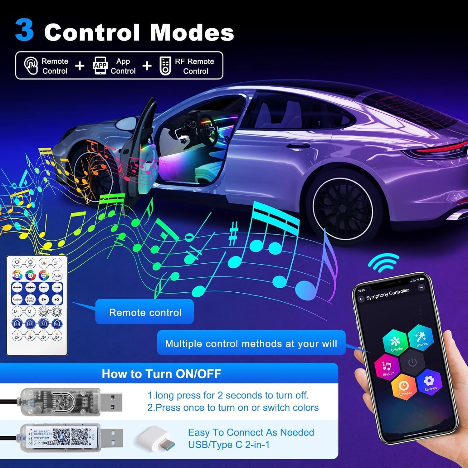 App and remote control for NIGHTSHIFT ambient lighting
