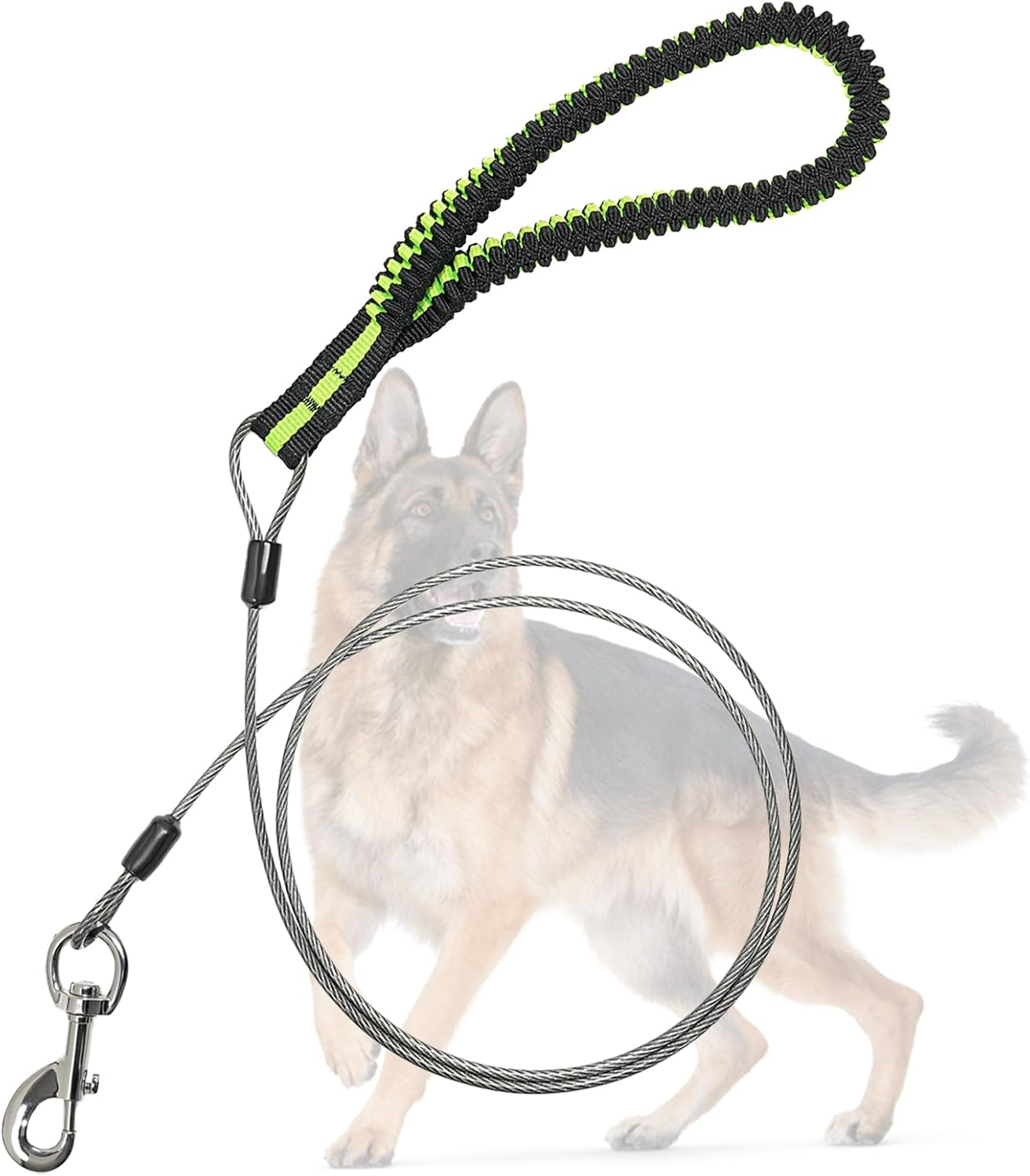 Heavy Duty Dog Leash, Chew Proof Metal Leash for Large Dogs (Up to 250lbs), Wire