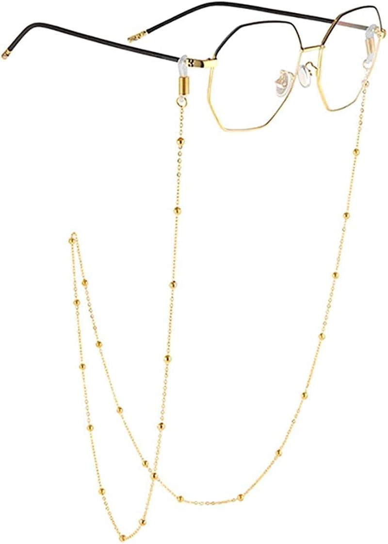 Glasses Chain, Eyeglass Strap for Women Sunglasses - 14K Gold Eyeglasses Chain, Eye Glasses Holders around Neck