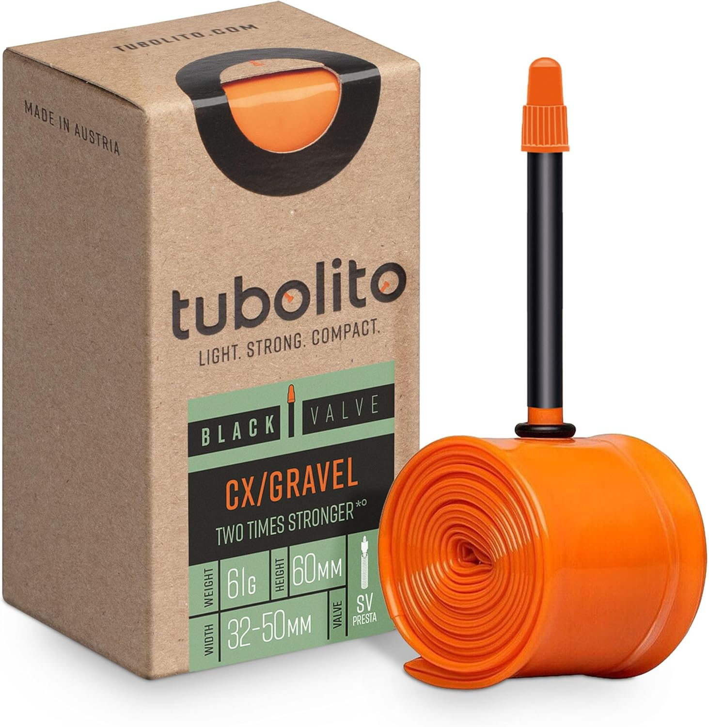 Tubo-Cx/Gravel TPU Inner Tube 700C X 32-50Mm, 60Mm Black Presta Valve | Light, Strong & Compact | Double Strength Butyl | Rim & Disc Brake Compatibility