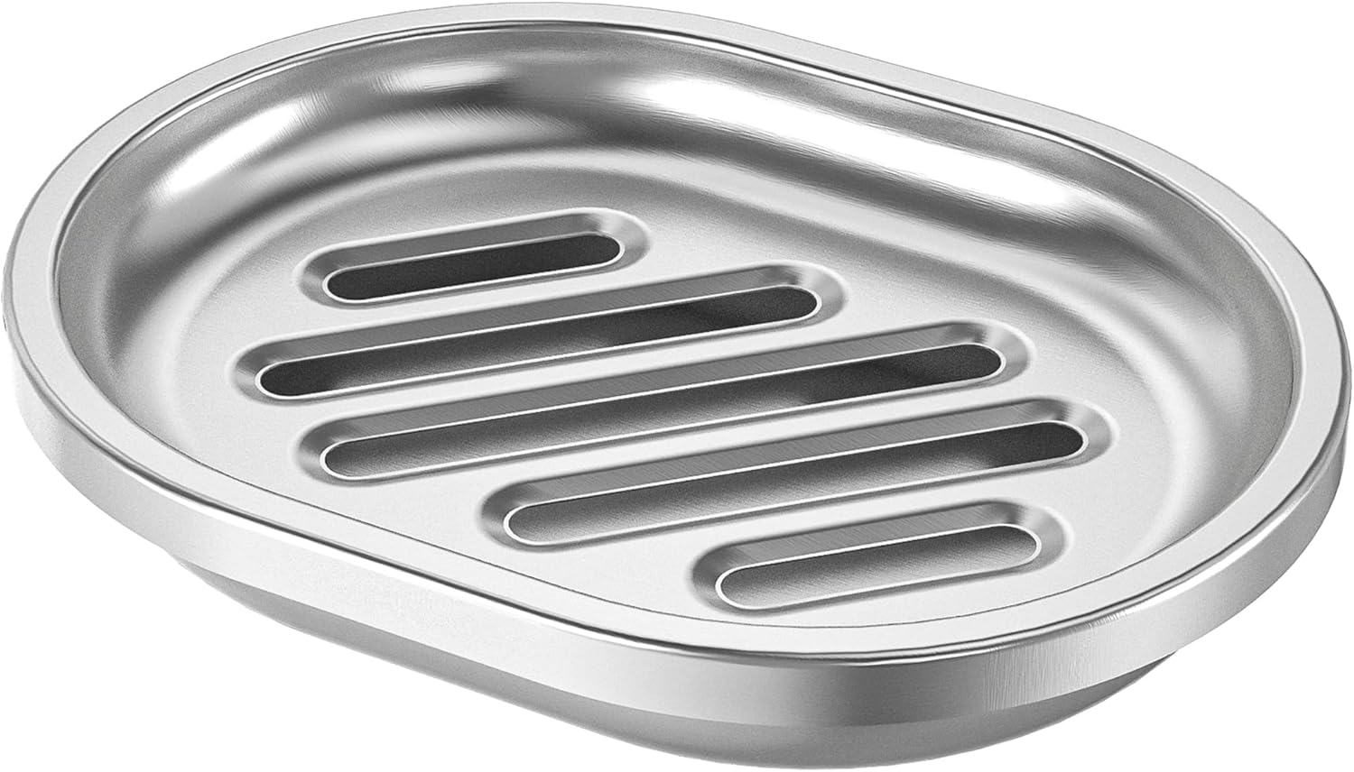 Kitchen Soap Holder,Stainless Steel Soap Dish with Draining Tray,Double Layer 