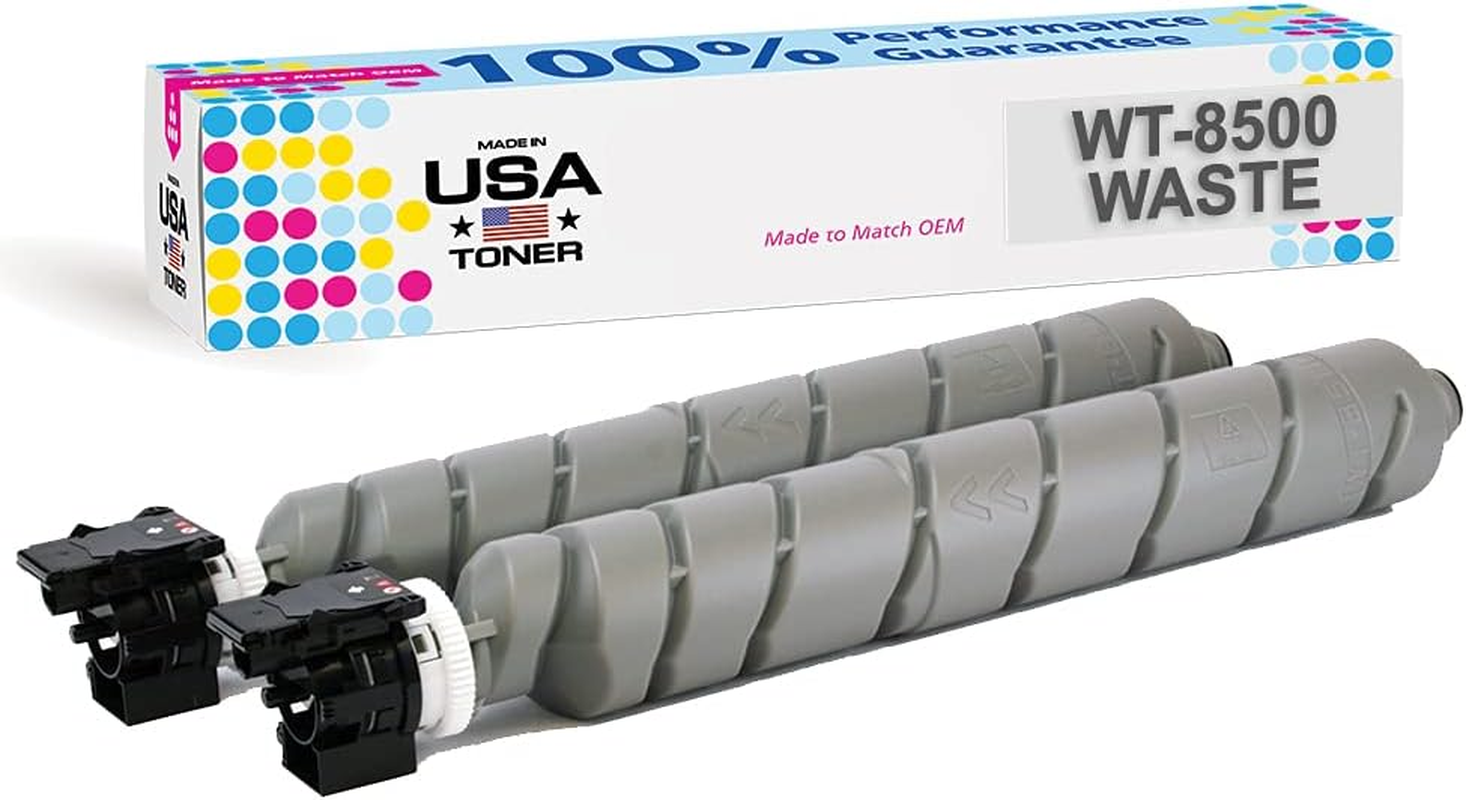 Premium Waste Container for Kyocera Copystar P8060Cdn, Taskalfa 2553Ci, 3252Ci, 4002I, 5002I, 5052Ci, 6052Ci, WT-8500, 1902ND0UN0 (2 Waste Containers)