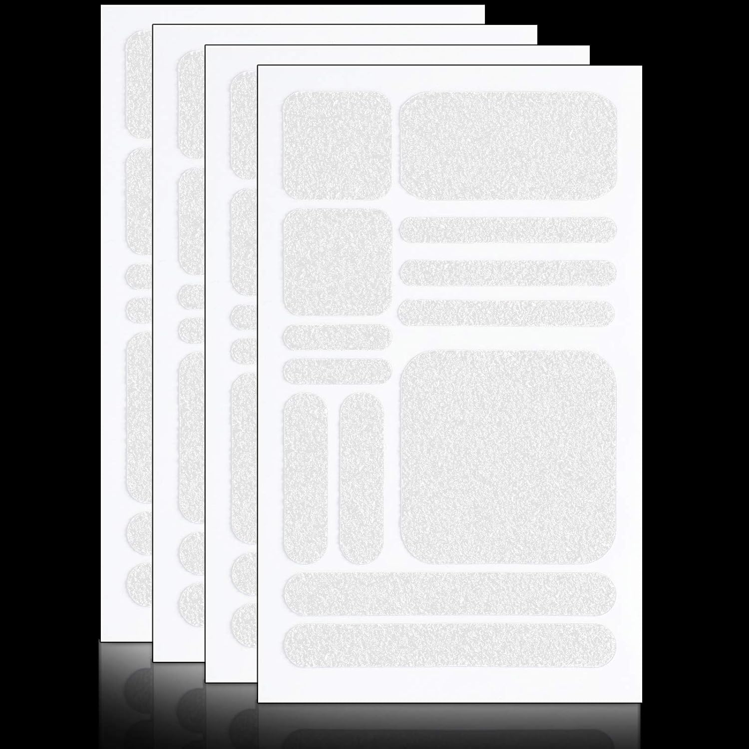 Silicone Phone Grip Tape Stickers, 4 Pieces Textured Anti-Slip Non-Slip Pads for Phones Tablet Computer  Cases (Clear)