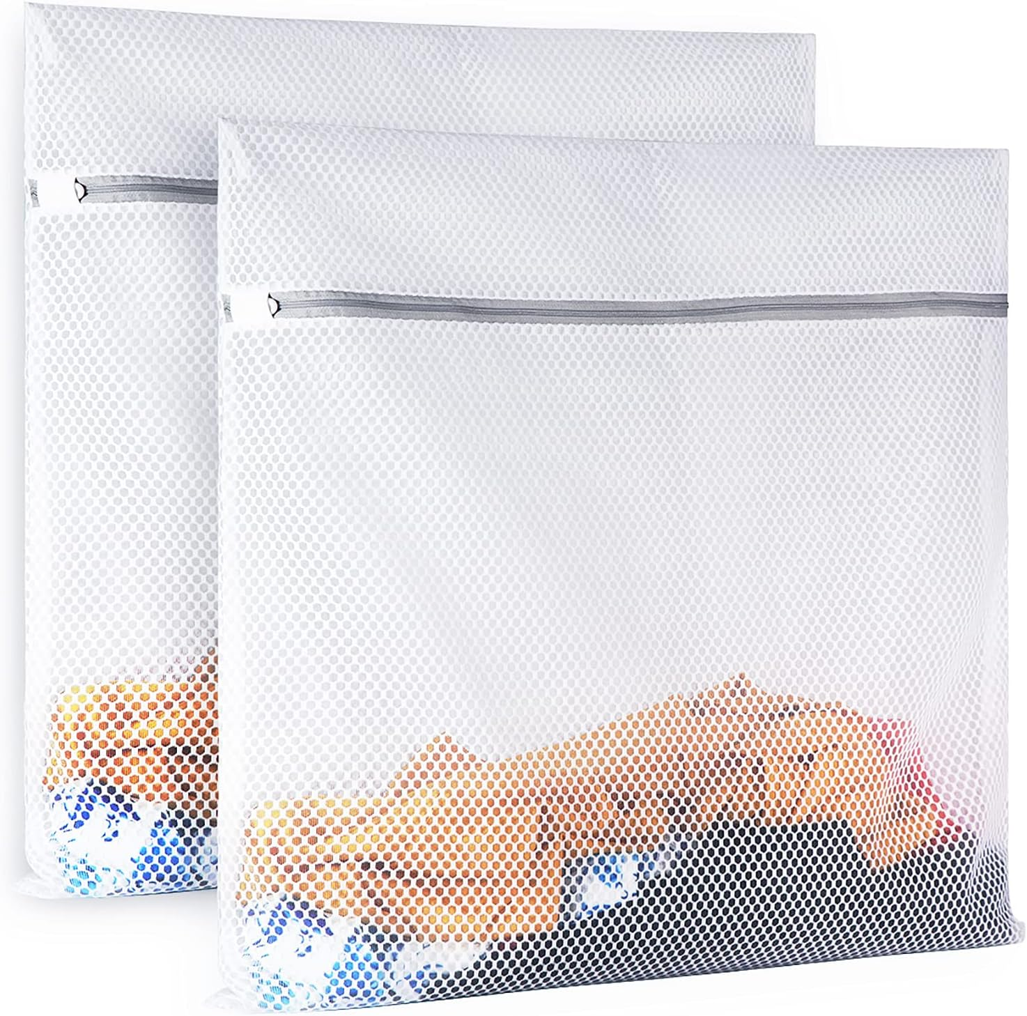 2 Pack Mesh Laundry Bag-2Xxl Oversize Delicates Laundry Bag-Extra Large Durable Laundry Wash Bag with New Honeycomb Mesh-Big Clothes,Household,Bed Sheet,Stuffed Toys, Curtain,Blanket,Bedcover,Sweater