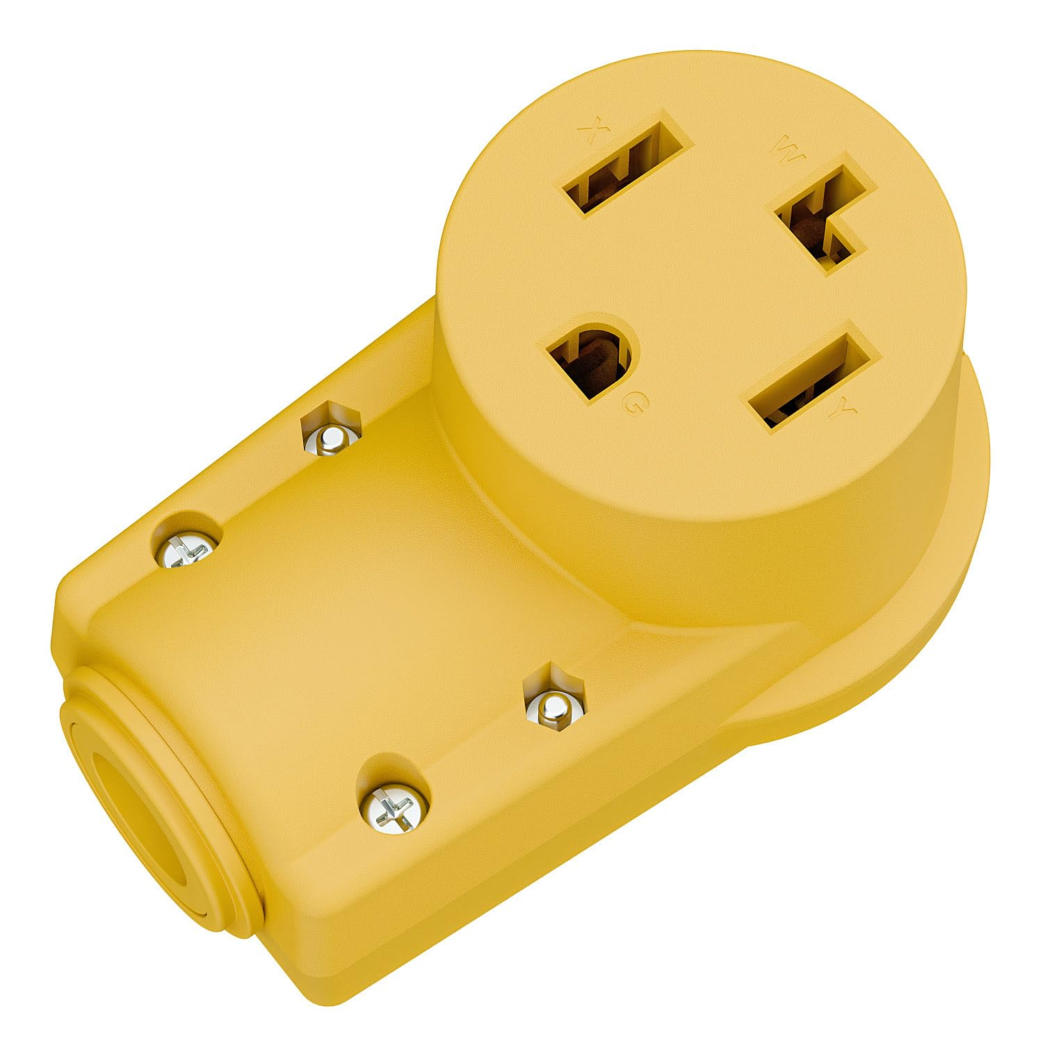 NEMA 14-30R Plug,14-30 30A/125/250V Female Connector, (ETL Certified) 30Amp 125/250Volt Cord End Socket, Female 30A Dryer Receptacle, Heavy Duty,Yellow