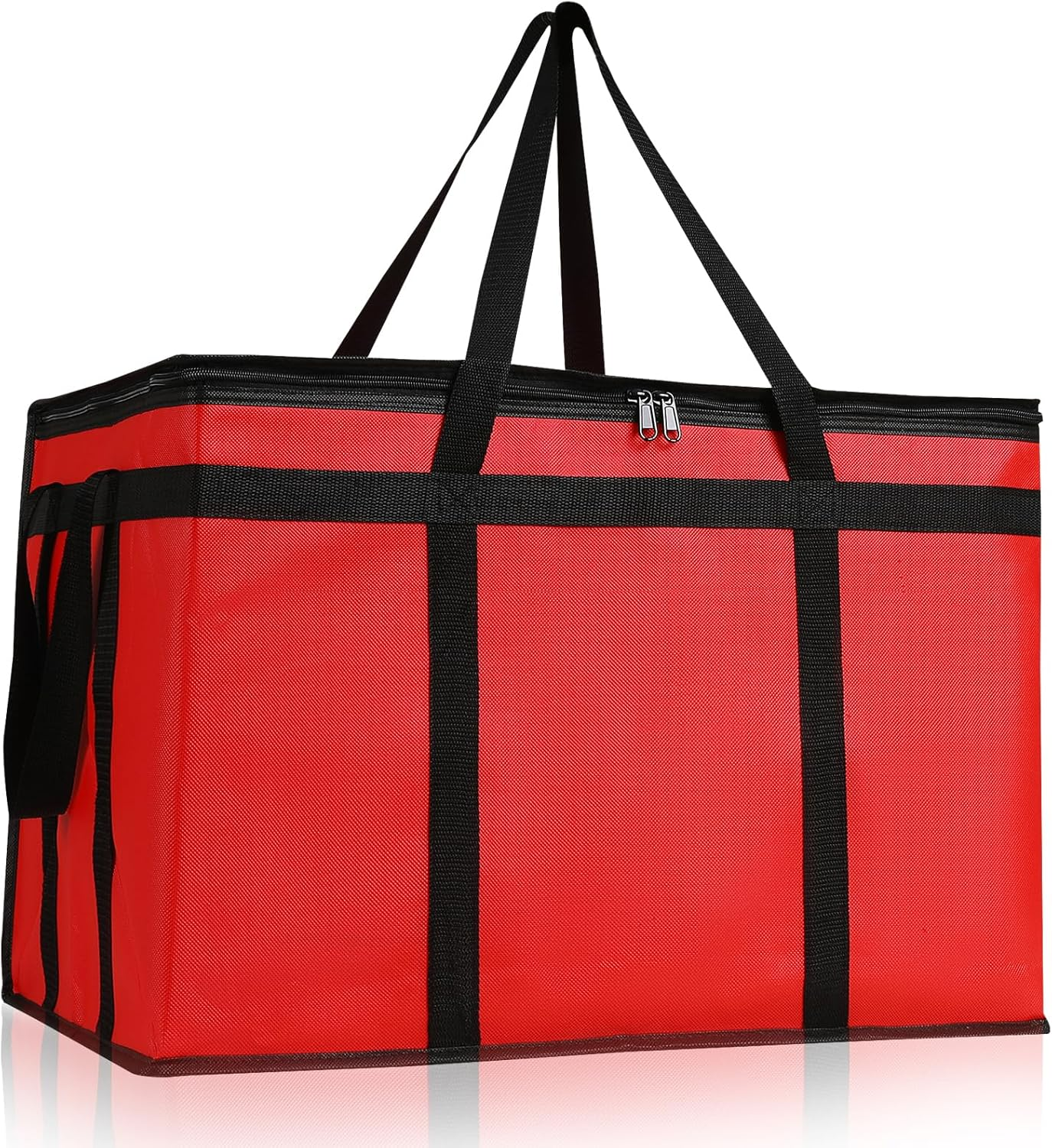 Insulated Bags for Food Delivery, XXXL Pizza Delivery Bags for Hot and Cold Food, Large Capacity Reusable Cooler Bag Keep Food Warm for Grocery Shopping and Catering, Doordash, Travel