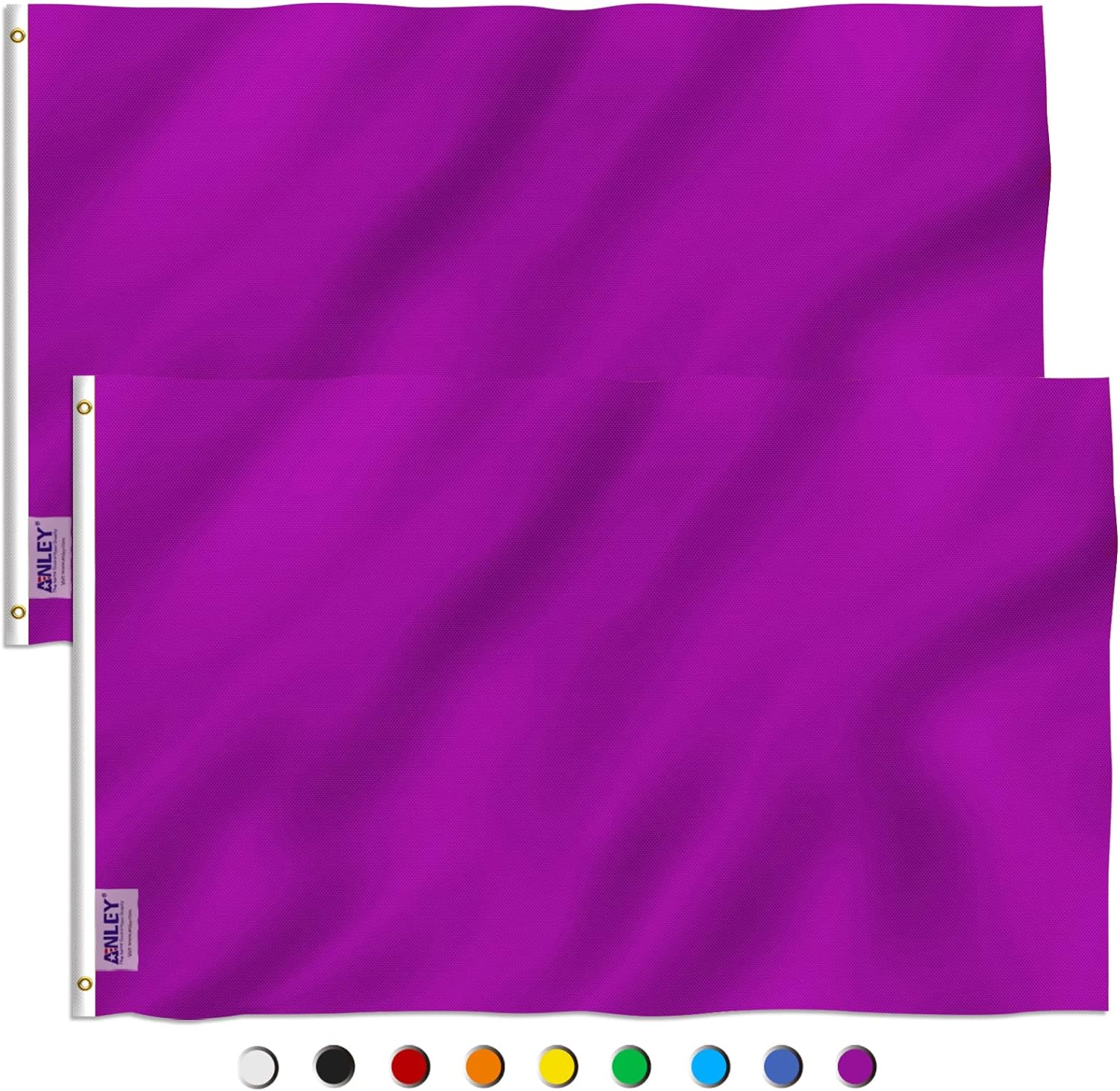 ANLEY Pack of 2 Fly Breeze 3x5 Foot Solid Red Flag - Vivid Color and UV Fade ... - Picture 11 of 13