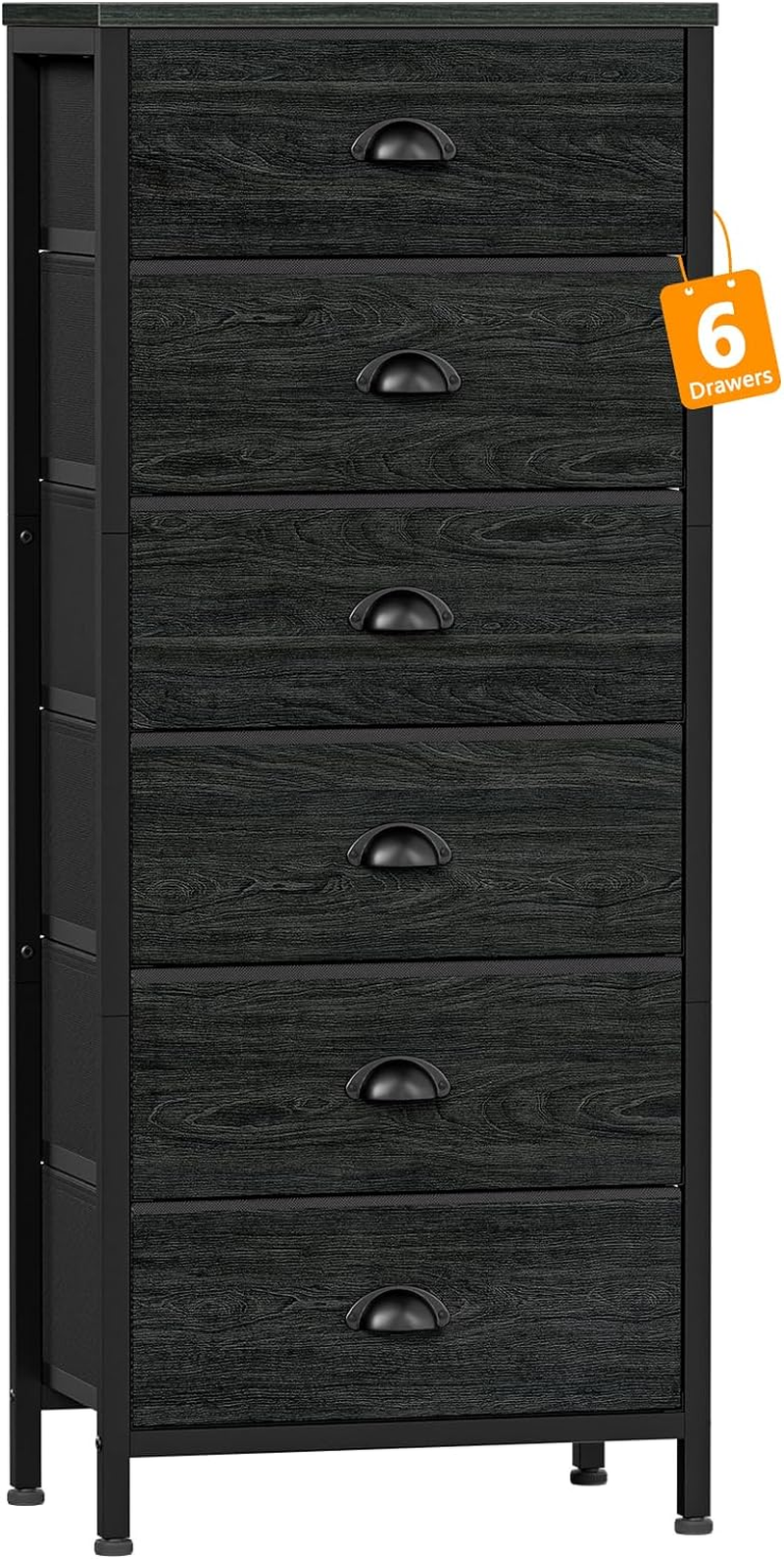 black 6 drawer dresser tall Amazon.com: FOTOSOK Black Dresser, 6 Drawer Dresser, Modern Tall Black Storage Chest of Drawers Wood Dressers with Metal Sliding Rail, Handleless Drawer Cabinet for Home & Office : Home & Kitchen