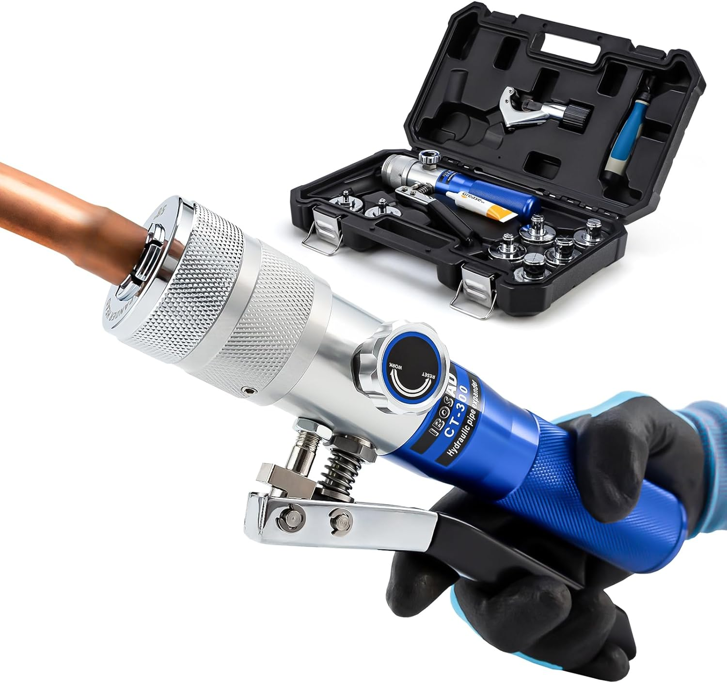 HVAC Hydraulic SWAGING Tool Kit for Copper Tubing Expanding 3/8 Inch to 1-1/8 Inch