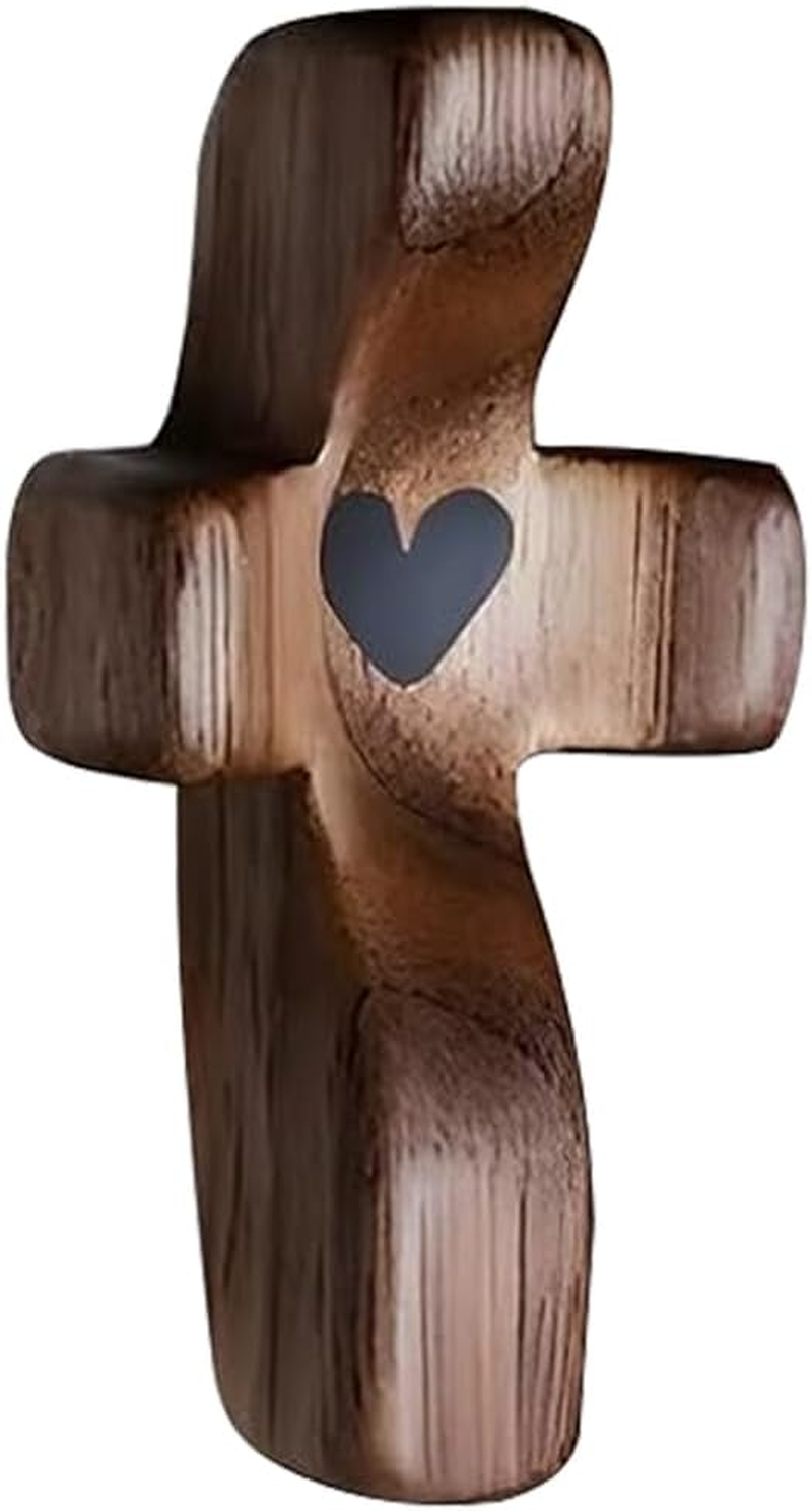 Cross My Heart | Encouragement Gift Wooden Cross Fingertip Stress Relief Gifts 
