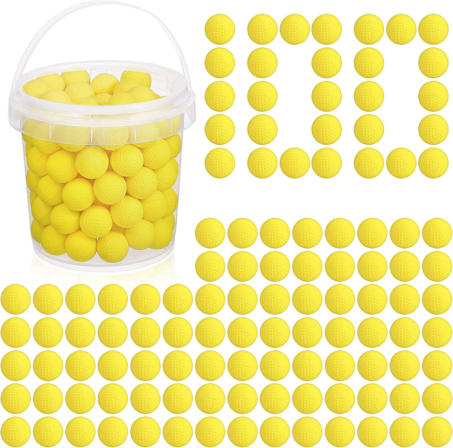100 Rounds Refill Balls Ammo Compatible with Nerf Rival Gun, Tioplior Foam Bullet Ball Replacement Refill Pack Fit for Rival(Hir, High-Impact Rounds)