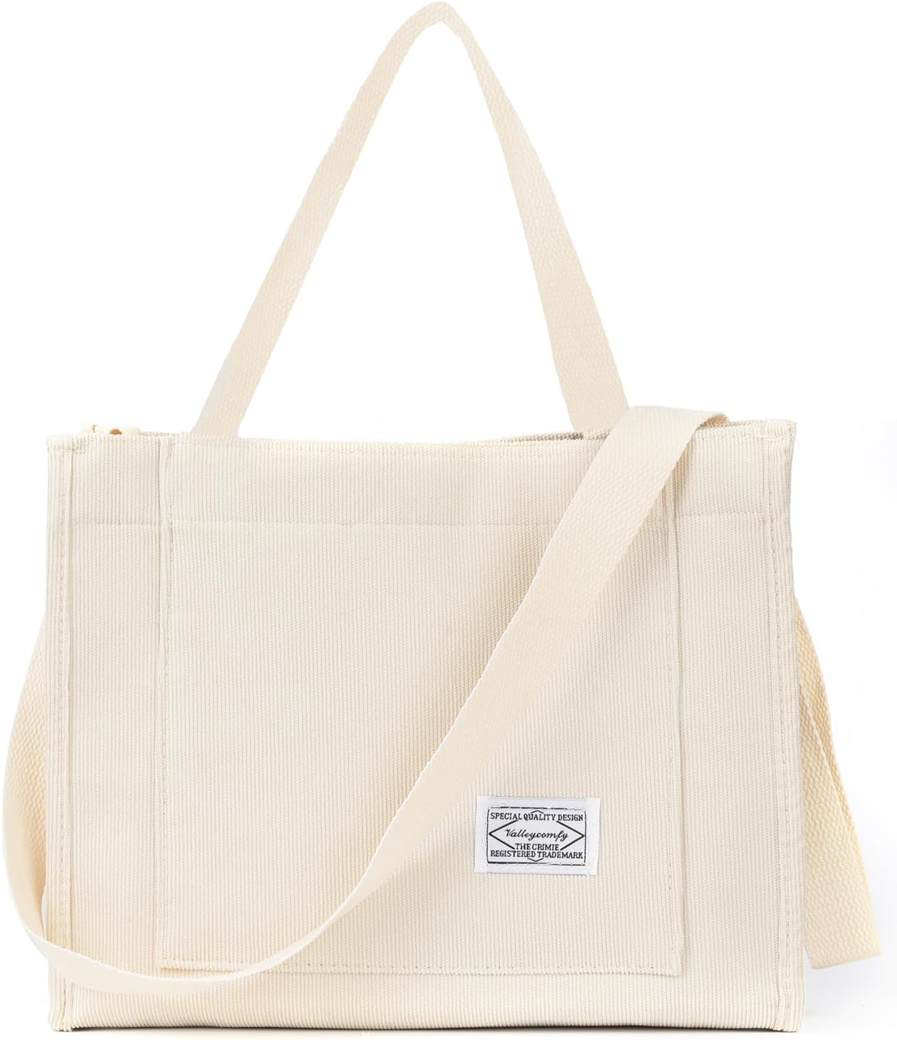 Corduroy Tote Bag for Women – Travel, Work & Everyday Crossbody Hobo