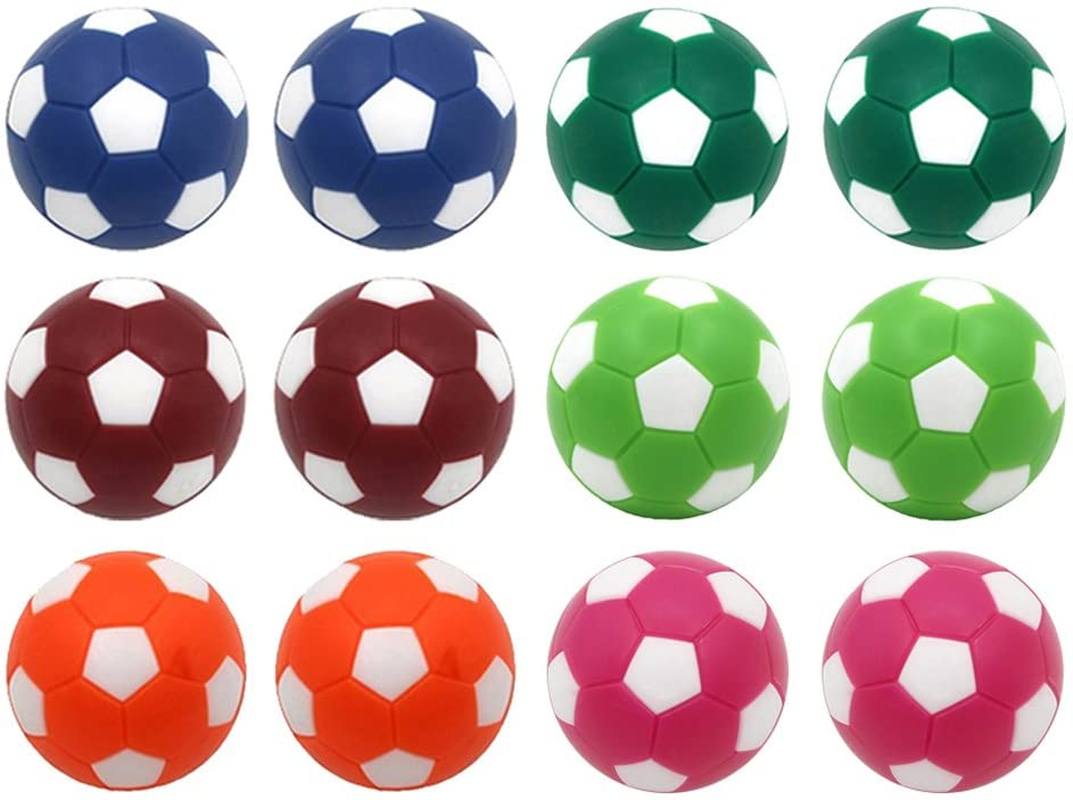 PGYUD Table Soccer Foosballs Replacement Balls Mini Multicolor 36Mm Official Foosball 12 Pack.