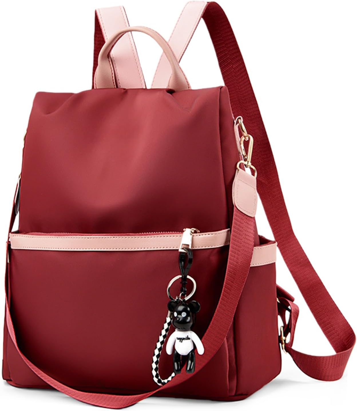 Damen Rucksack klein Anti Diebstahl wasserdicht Cityrucksack Schwarz