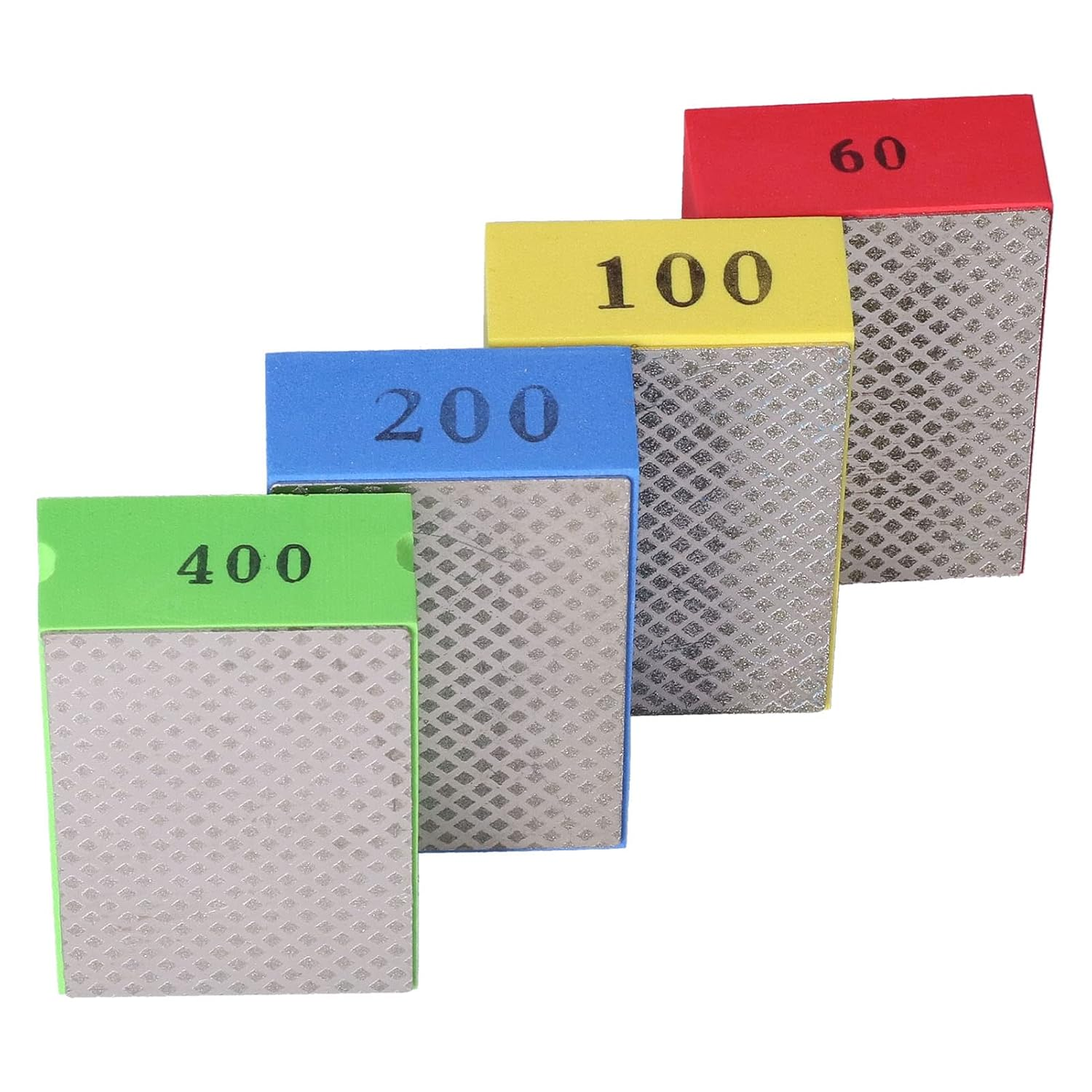 4Pcs Diamond Hand Polishing Pad 60/100/200/400