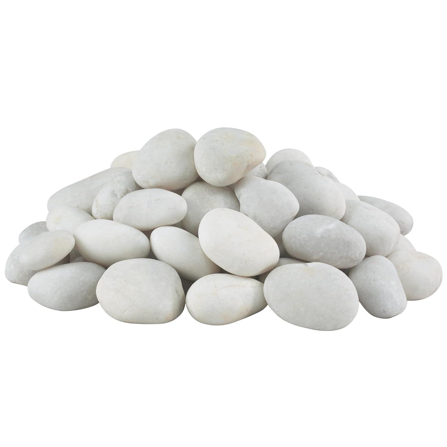 40Lbs White River Rocks for Landscaping, 3-4 Inch Large Natural Unpolished Bulk Pebbles, Hand-Picked Premium Stones for Garden Design Fish Tank, Pathways and Backyard