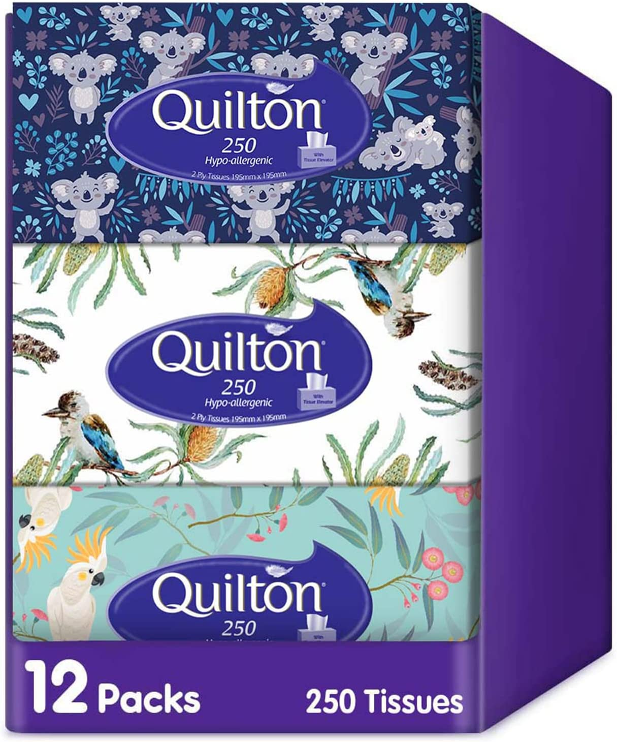 2-Ply Hypo-Allergenic Facial Tissue 12 Packs