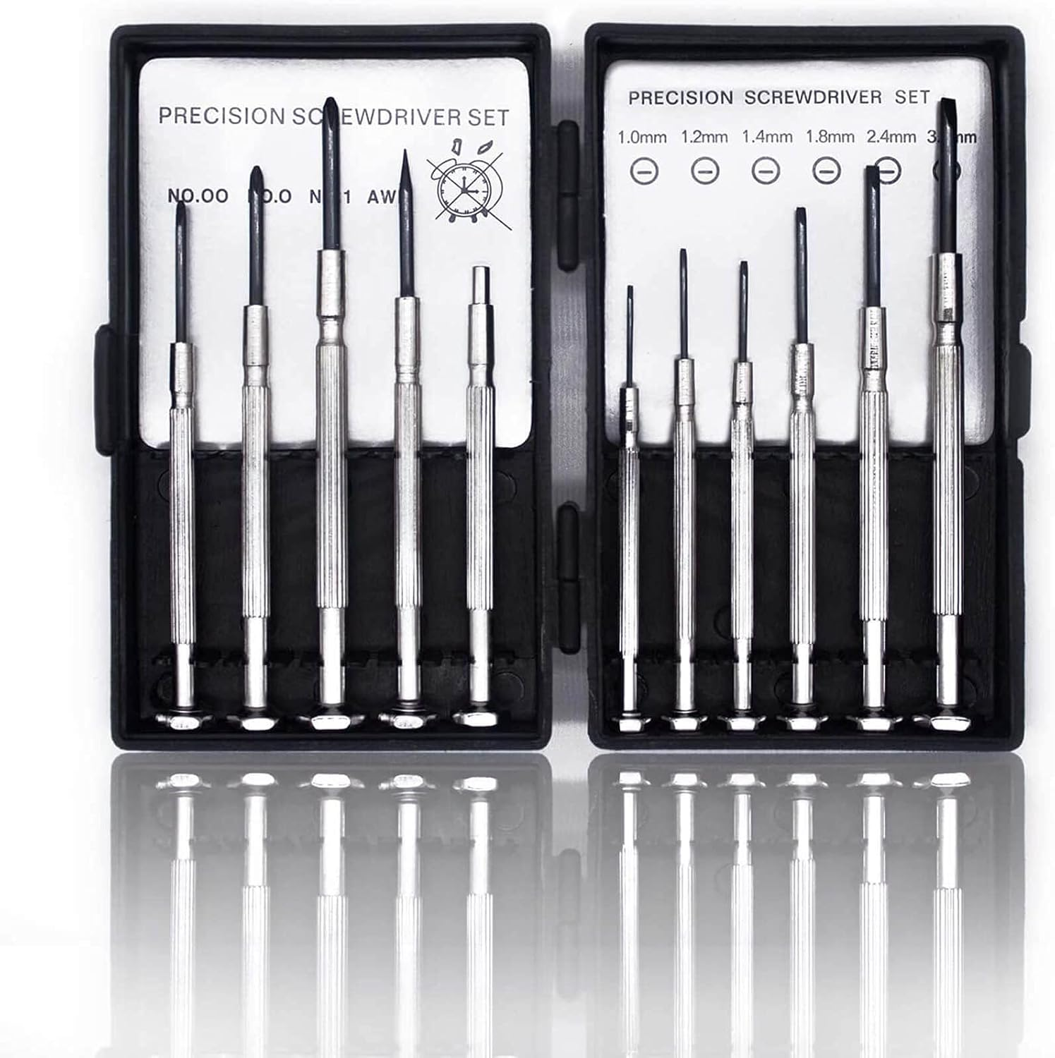 11PCS Mini Precision Screwdriver Set, Small Tools with 11 Size Flathead and Phillips Kit, Professional Magnetic Repair Tool for Jewelry, Ring Doorbell, Watch, Iphone, Toys, Computer, Eyeglass