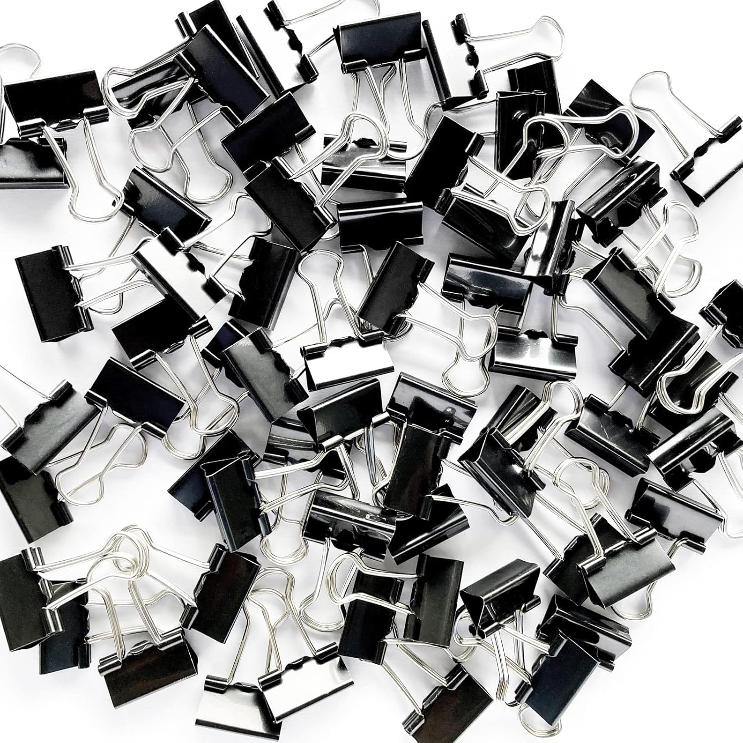 96 Pack (19Mm) Mini Binder Clips 3/4-Inch Small Black Paper Clamps for Office Supplies