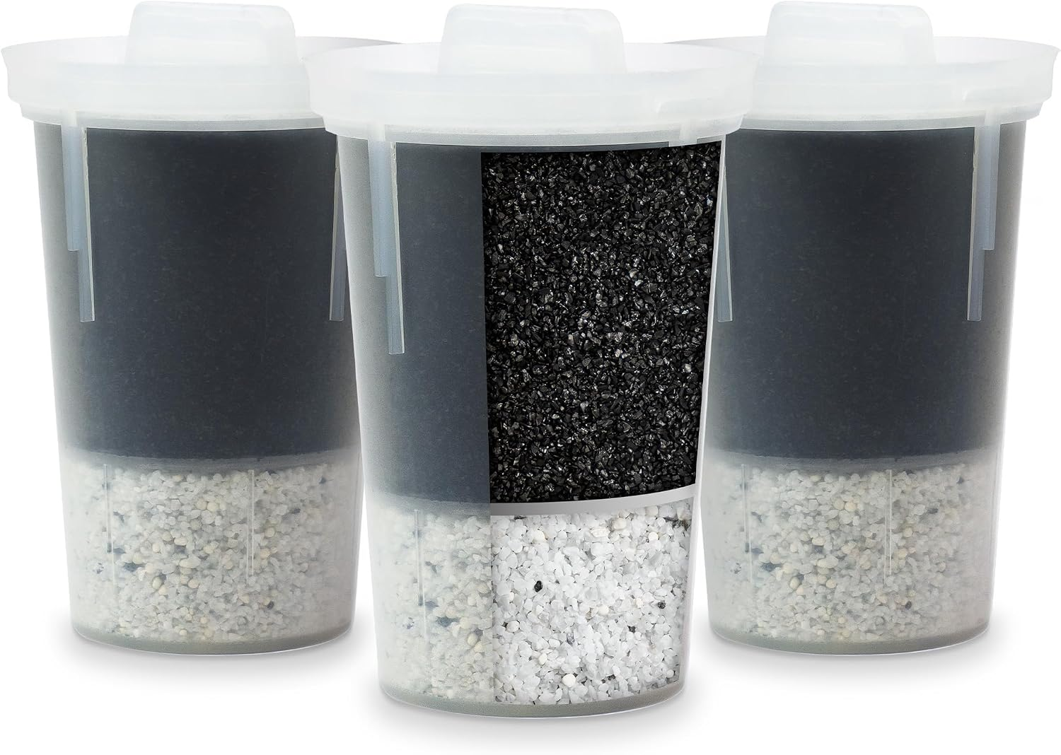 MINA Alkaline Water Filter Value Pack | 3-Pack at Home Water Pitcher Filter Adds Minerals and Makes Alkaline Water | Chlorine and Lead Water Filter| Made in North America
