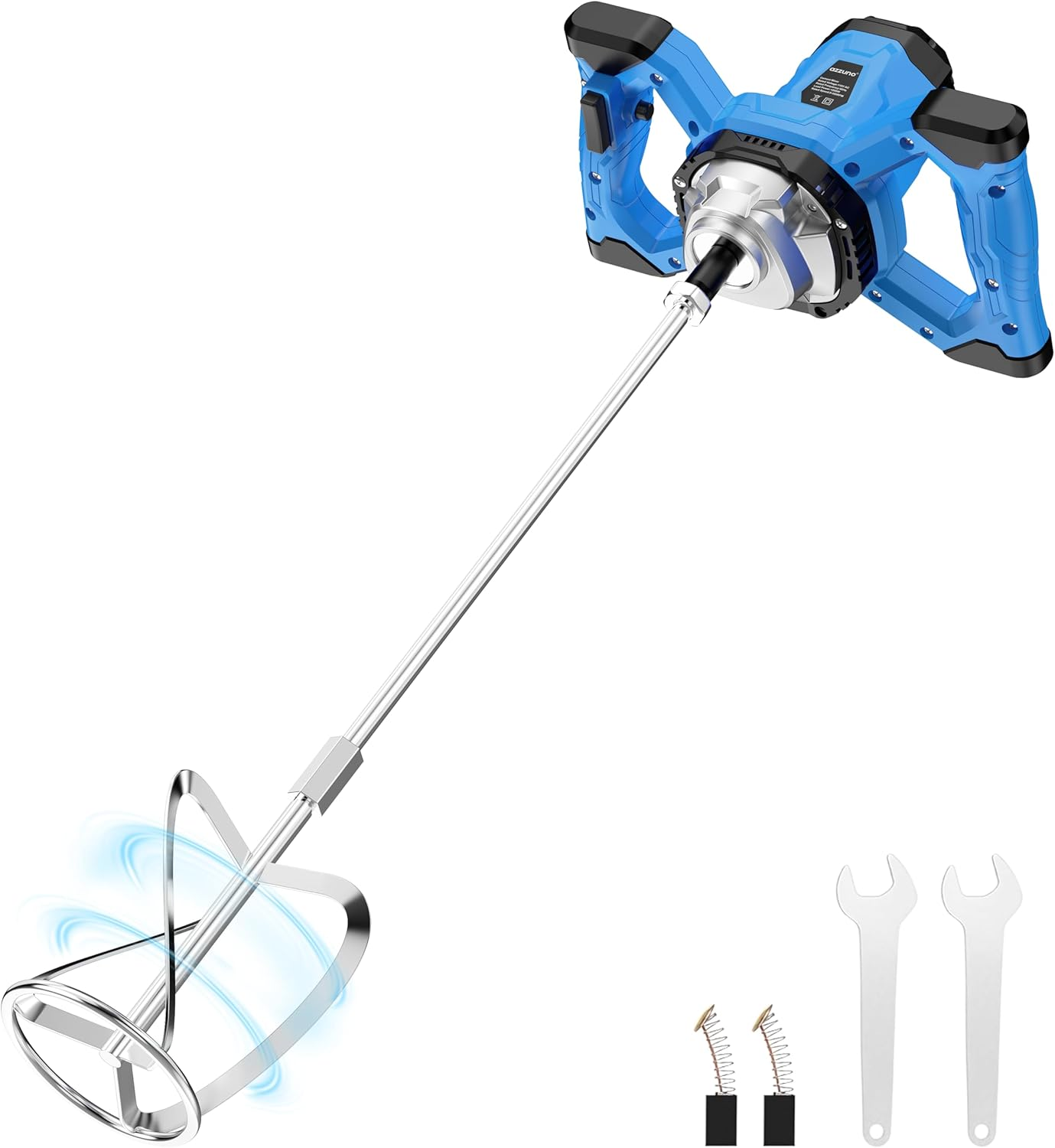 Cement Mixer Electric Concrete Mixer Machine 110V Handheld Mud Mixer with 6 Adjustable Speed for Mixing Concrete, Cement, Mud, Mortar, Putty, Paint (Dark Blue)
