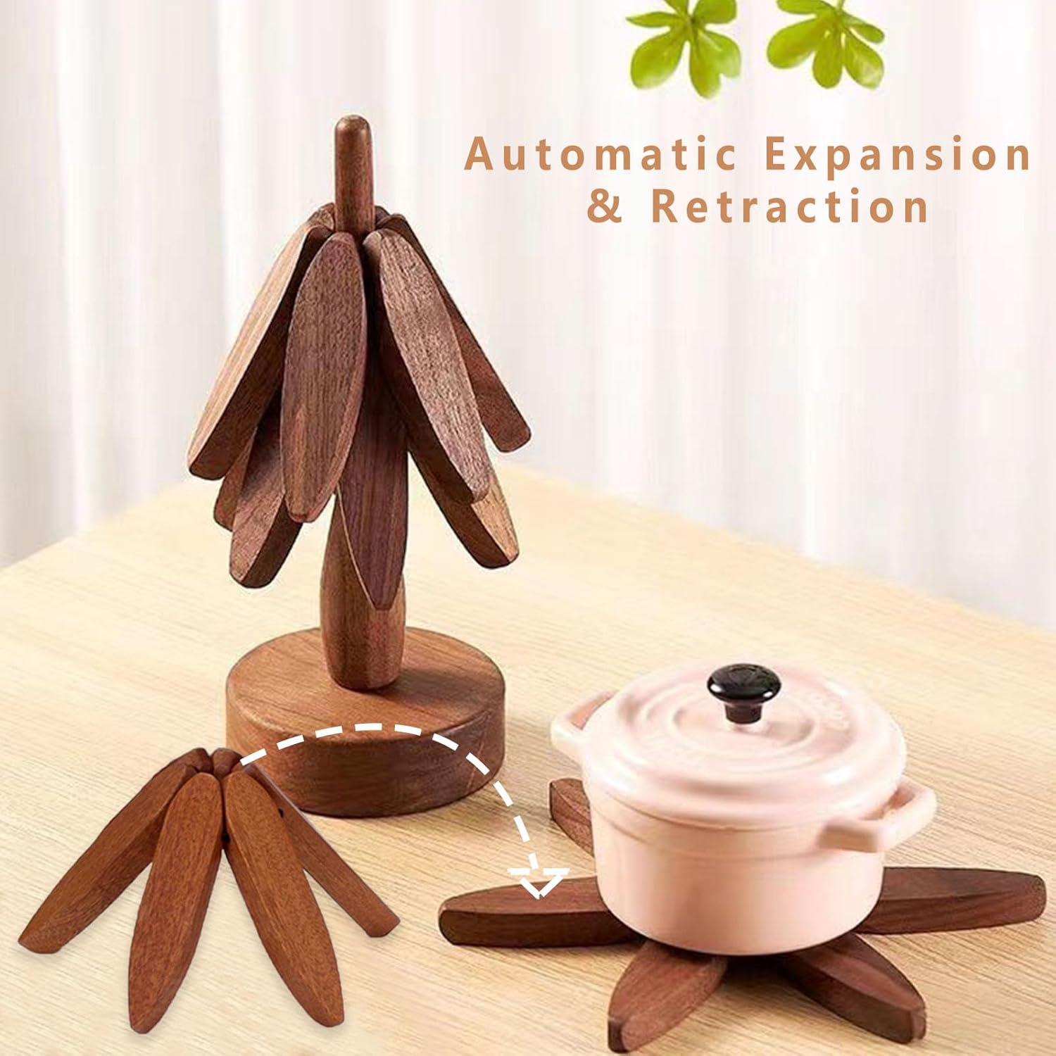 Wooden Trivets for Hot Pots and Pans,Wood Coasters for Quartz Countertops Dec... - Picture 5 of 14