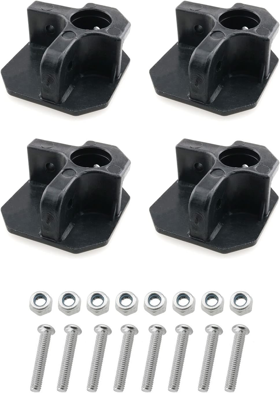4pcs Camping Chair Replacement Feet, Screws Included, Black Plastic Repair Feet for Folding Chair Stool Camp Chair