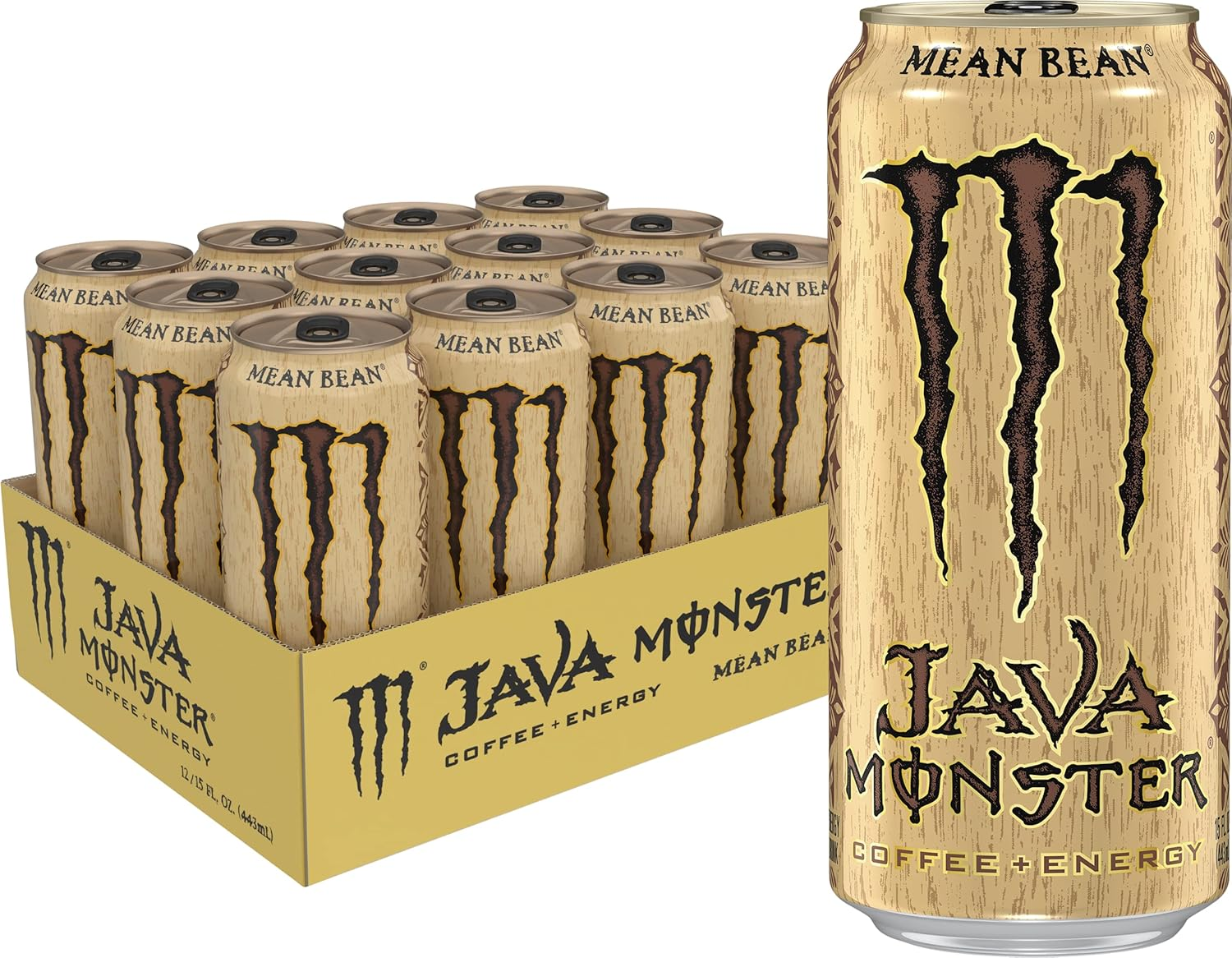 Monster Energy Java Monster Mean Bean, Coffee + Energy Drink, 15