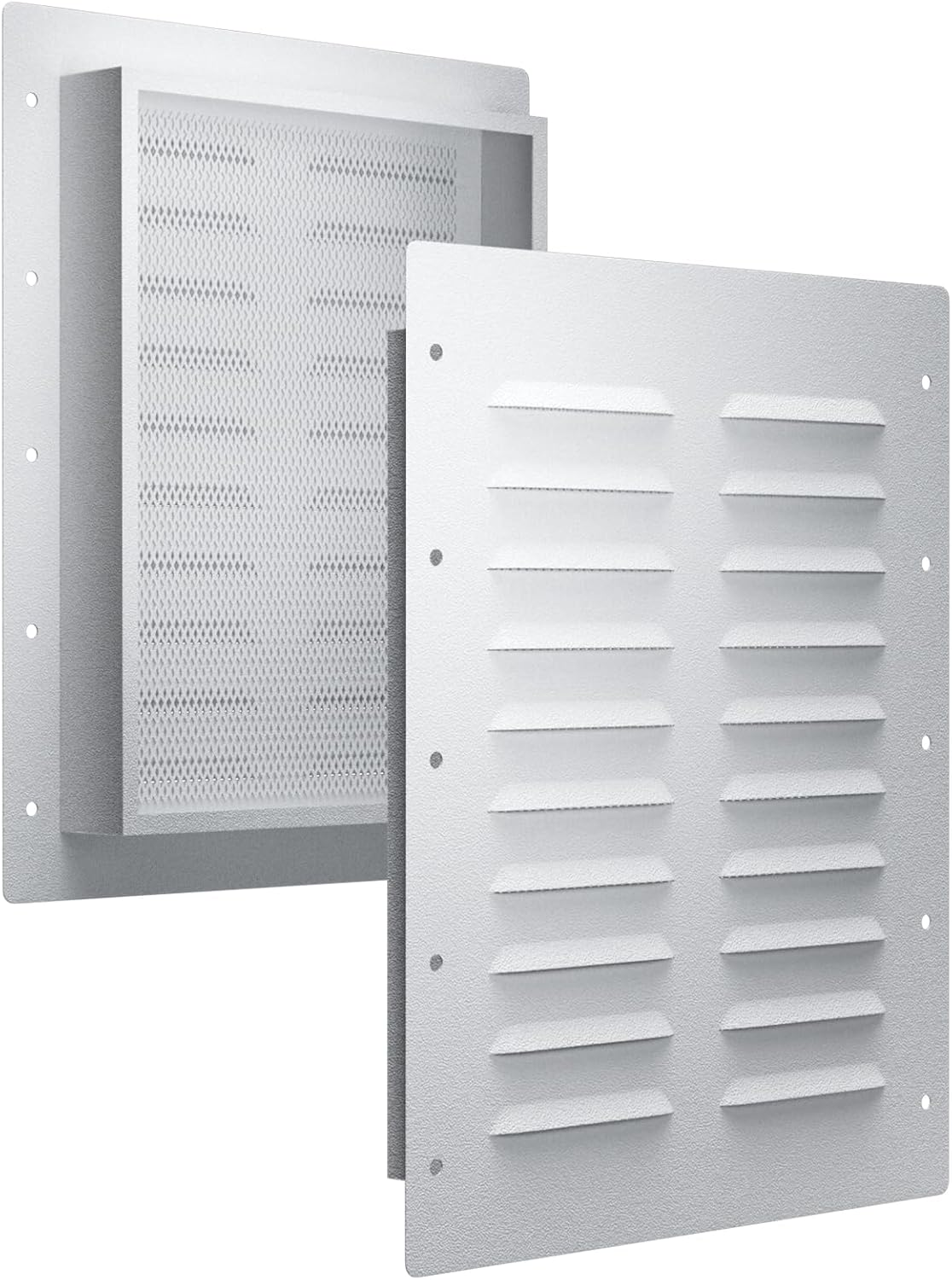 2 Pack Shipping Container Vent, Heavy Duty Air Vent for Containe R with Metal Mesh,14X11.26 Inch Container Vents for Containe Houses,Storage Units,Conex Boxes, Living Containers (WHITE 01)