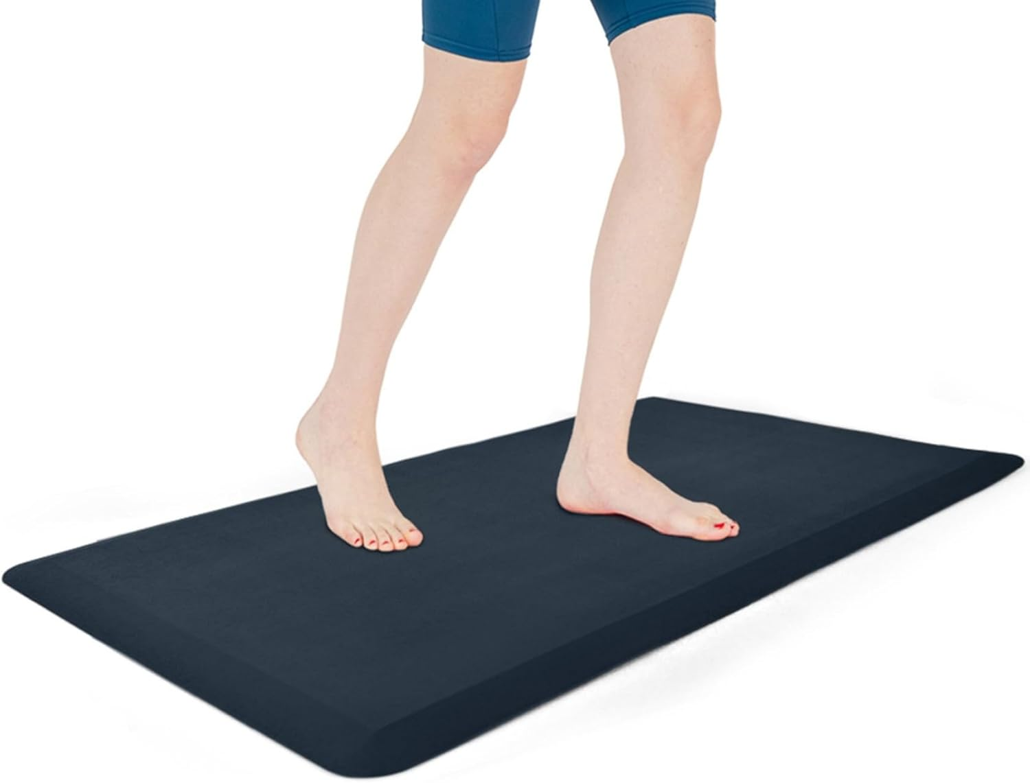anti Fatigue Mat - 1/2 Inch Cushioned Kitchen Mats - Comfort & Non Slip Cushion for Standing Desk, Office or Garage Floor (17.3