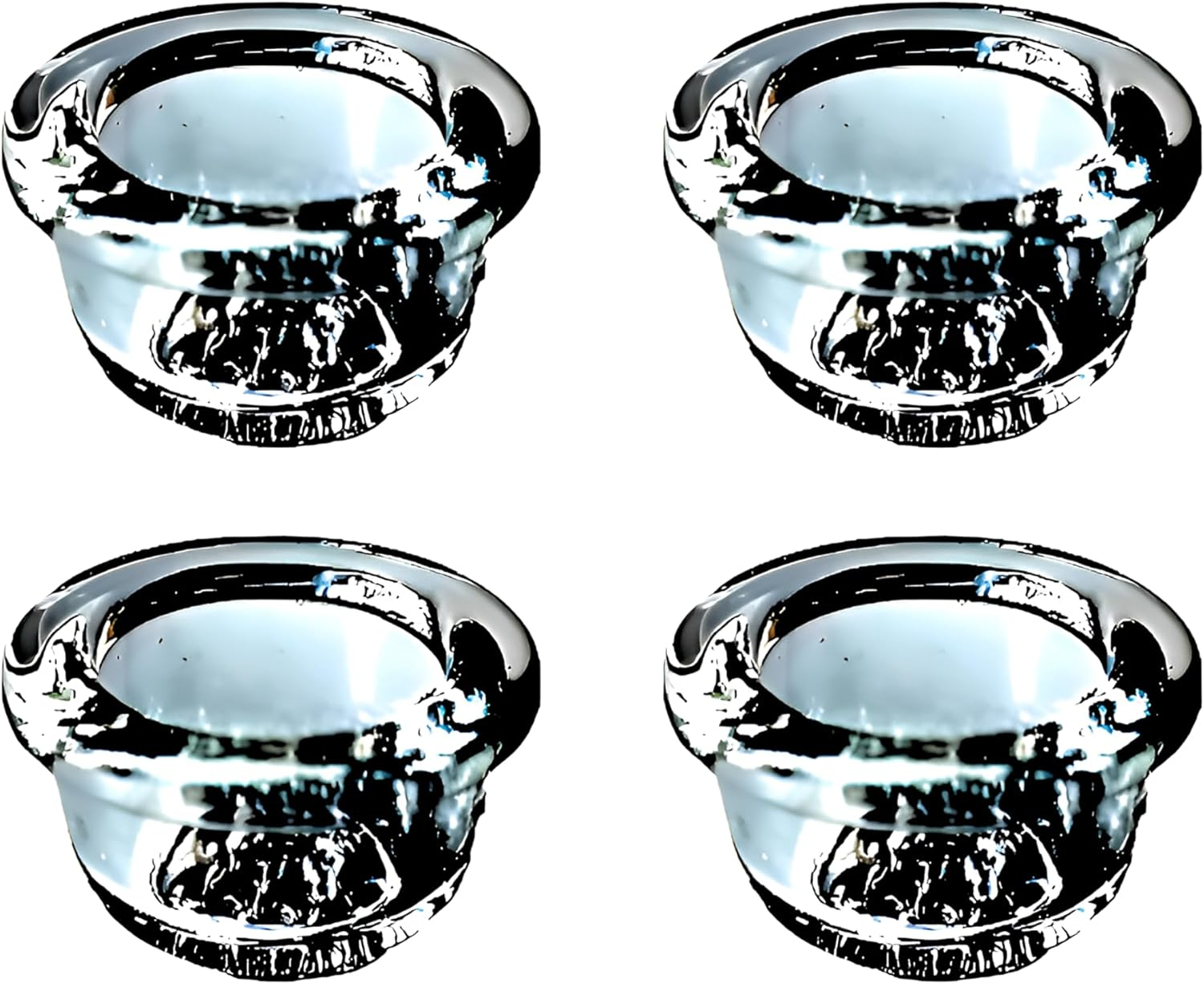 Pipe Screens 4 Pieces of 0.6 Diameter Glass 1/2 Inch Sieve Filter Bowl with Acrylic Box, Transparent