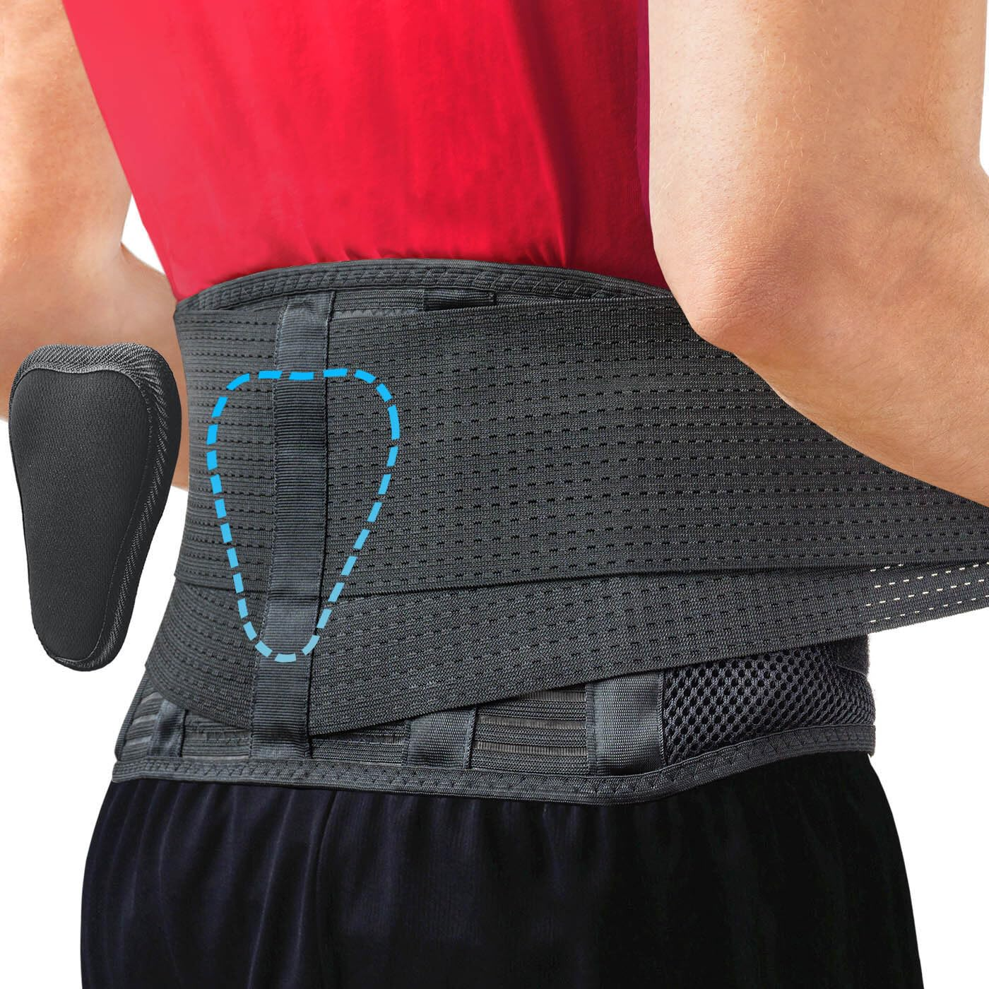 Back Brace for Lower Back Pain - Immediate Relief from Sciatica, Herniated Disc, Scoliosis - Breathable Design with Lumbar Support Pad - for Home & Lifting at Work, for Men & Women - Medium