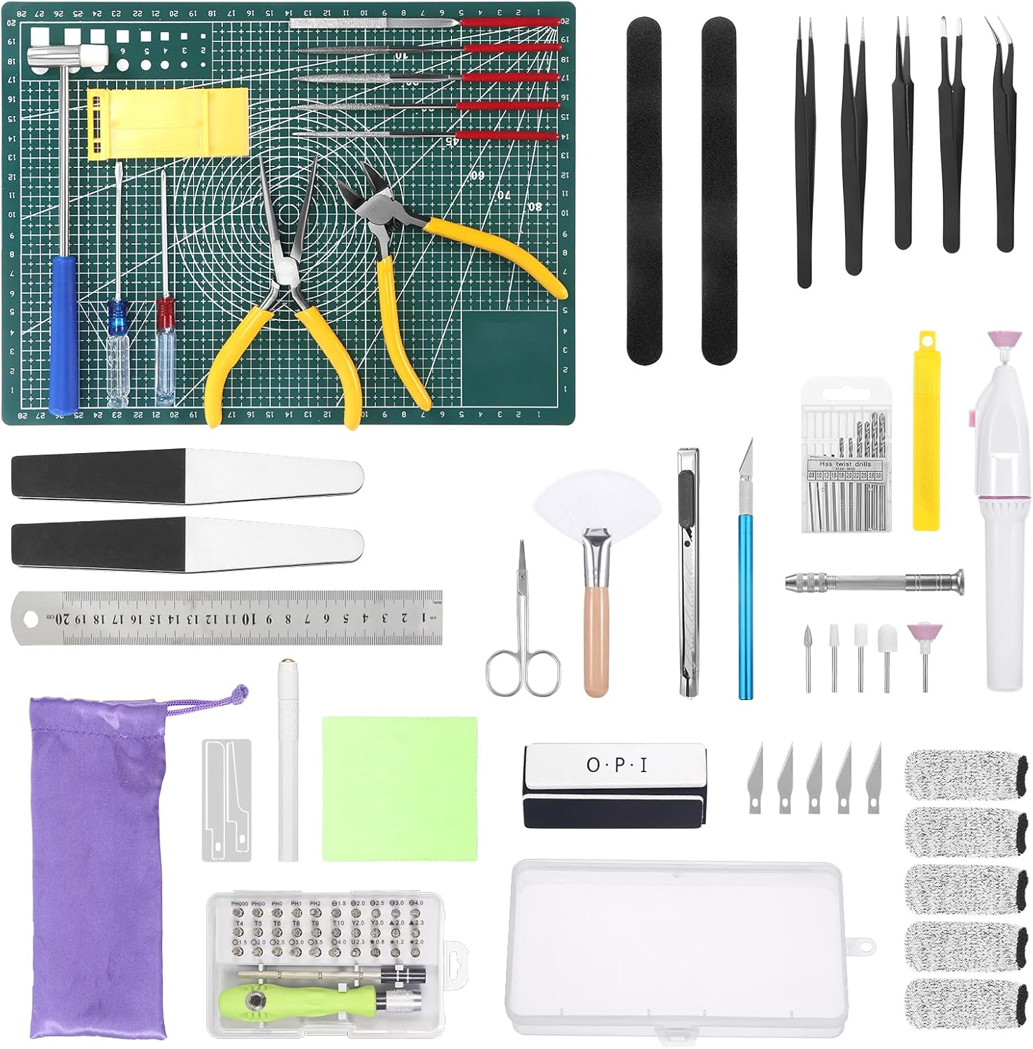 101PCS Model Tools Kit, Hobby Building Tools Model Making Tools Kit for Basic Model Assembling, Building and Repairing