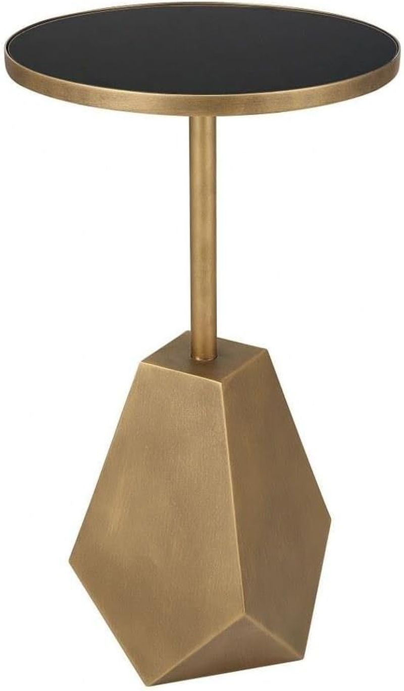 Comet Antique Bronze & Black Stylish Accent Table