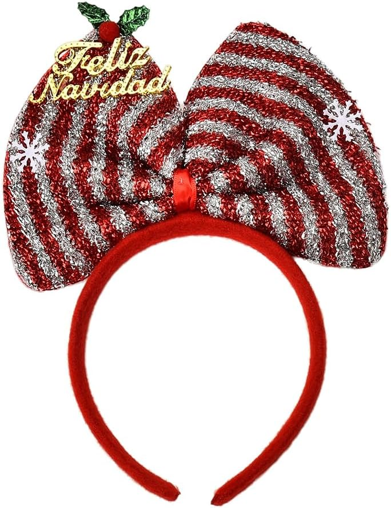 Big Christmas Hair Bow Hairband Christmas Tree Headband Xmas Ornaments Christ... - Picture 9 of 15