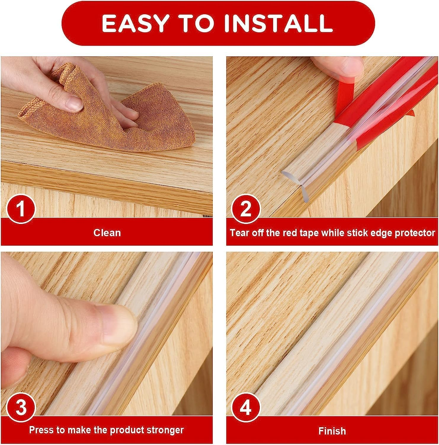 Corner Protectors Baby Proofing,Clear Corner Protector,Soft Edge Protector 6.... - Picture 7 of 18