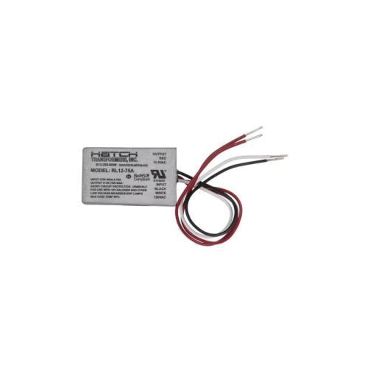 Transformers RL12-75A (12V/75W) Electronic Lighting Transformer from (Replaces RS12-80M), Silver