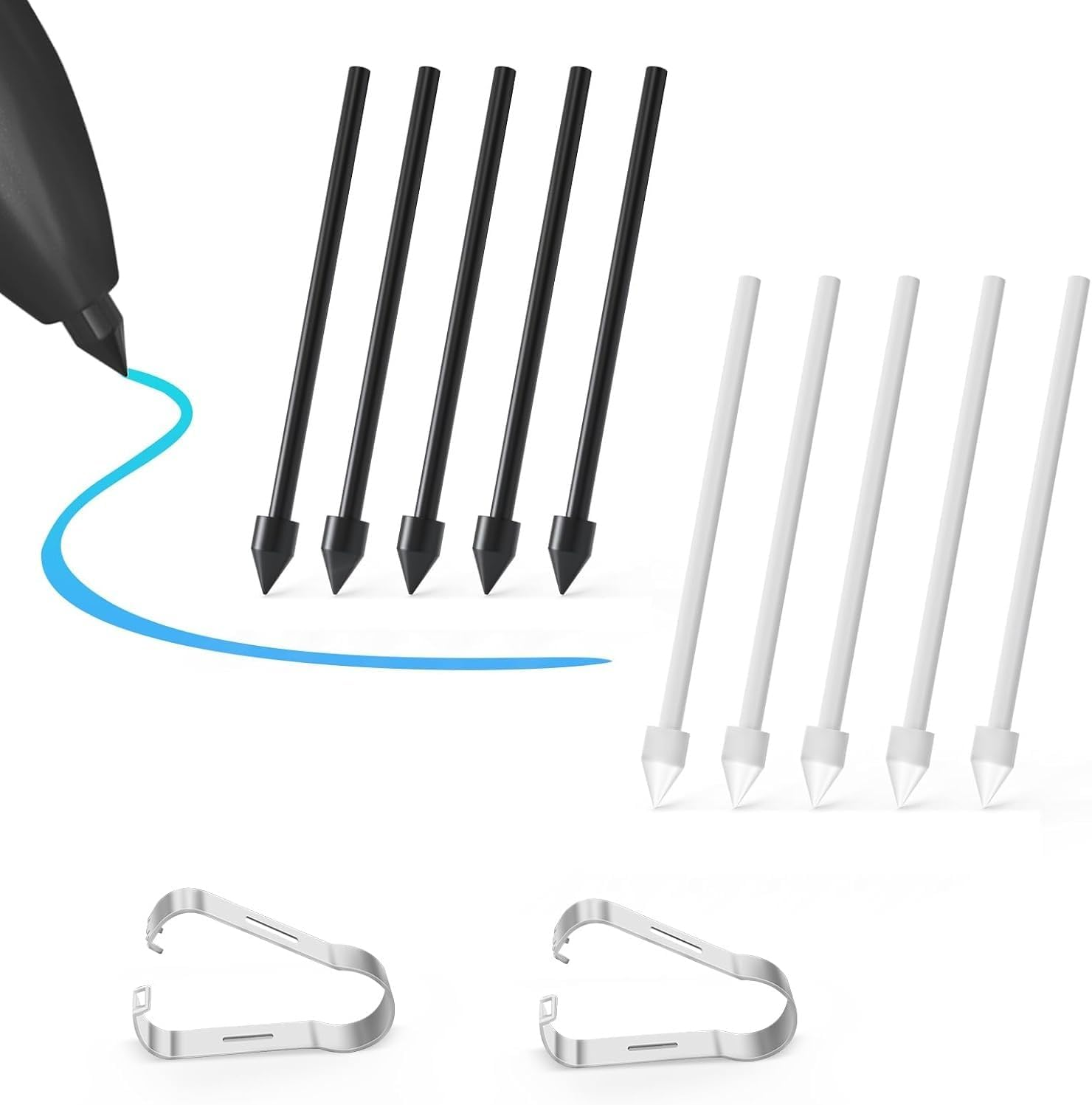 10 PCS Tips/Nibs Replacement for Samsung Galaxy Tab S9/S9FE+/S9 Ultra, S8/S8+/S8 Ultra, S7/S7+/S7 FE, S6/S6 Lite, Note10/10 Plus/10 Lite, Note 20/S21/S22/S23/S24 Ultra
