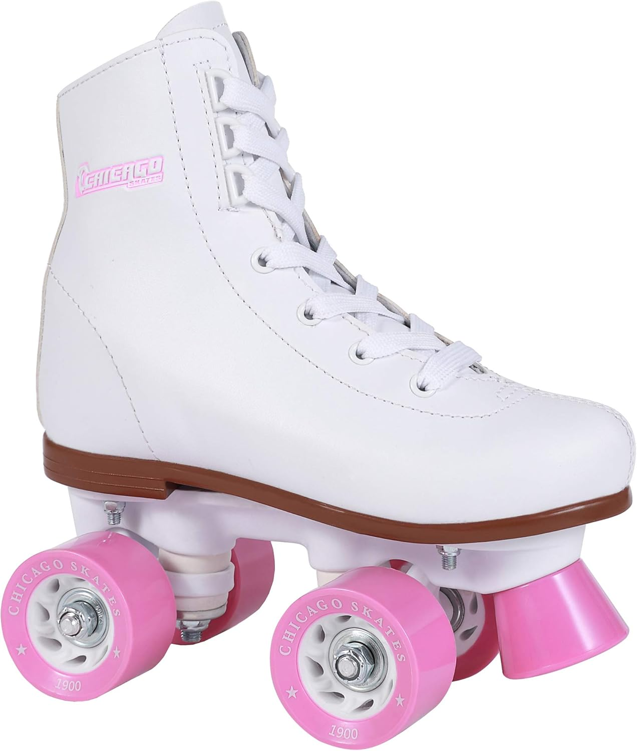 Chicago Girls Rink Roller Skate - White Youth Quad Skates - Size J12