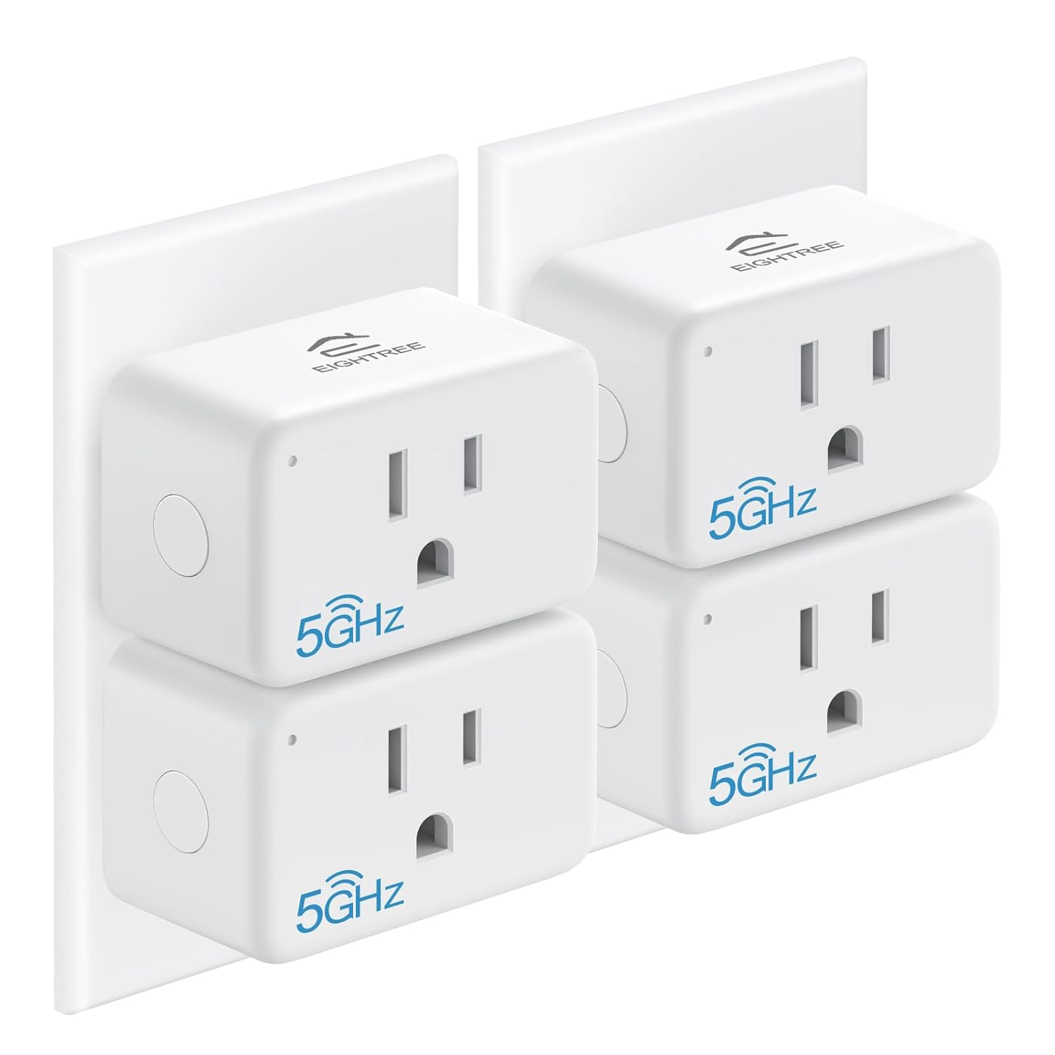 Mini Smart Plug 5Ghz Wi-Fi Compatible 15A, Smart Plugs That Work with Alexa & Google Home & Smartthings, Energy Monitor, Remote Control, Timer & Schedule, Wi-Fi Plugs