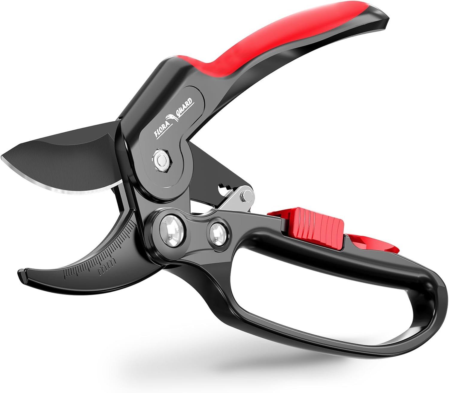 Ratchet Pruning Shears, Professional Garden Clippers, Increases Cutting Power 3X, Sharp Gardening Scissors, Cutting Rose, Flower, Hedge, Stem, Tree, Perfect for Weak Hands & Arthritis