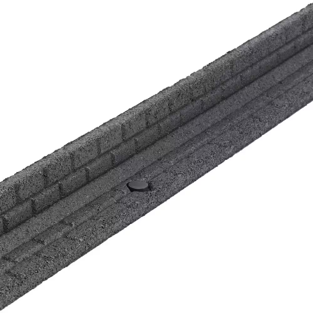 48 In. X 3 In. X 3 In. Gray Brickface Rubber Landscape Edging (6-Pack)