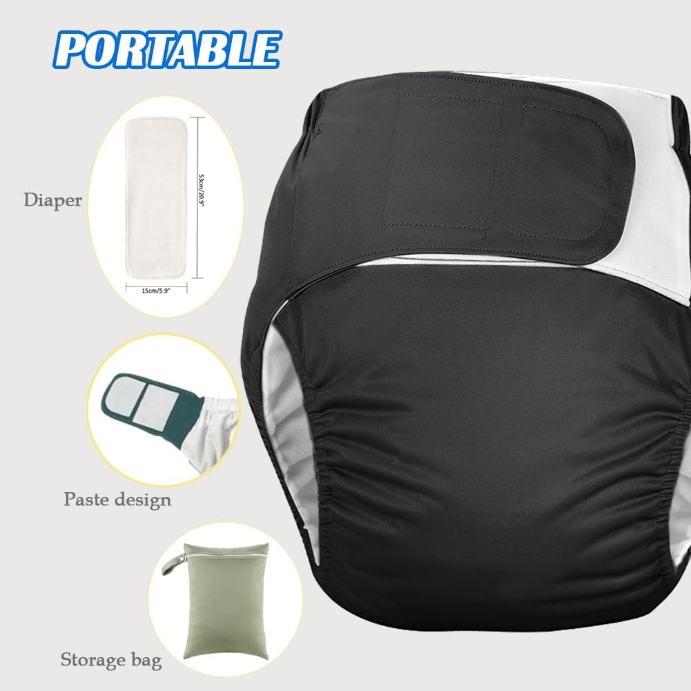 DURASIKO Leak-Proof Cover with Diaper Inserts,Underwear for Incontinence with... - Picture 7 of 13