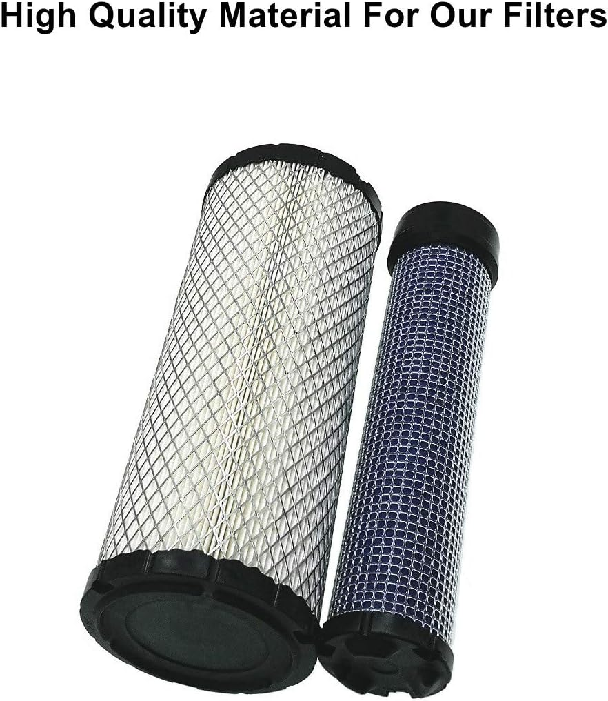 Outer Air Filter For Kohler 25 083 01-S 2508301 Kawasaki 11013-7020 11013-7044 OEM Air Cleaner Cartridge with 25 083 04 2508304 11013-7019 11013-7045 Inner Filter