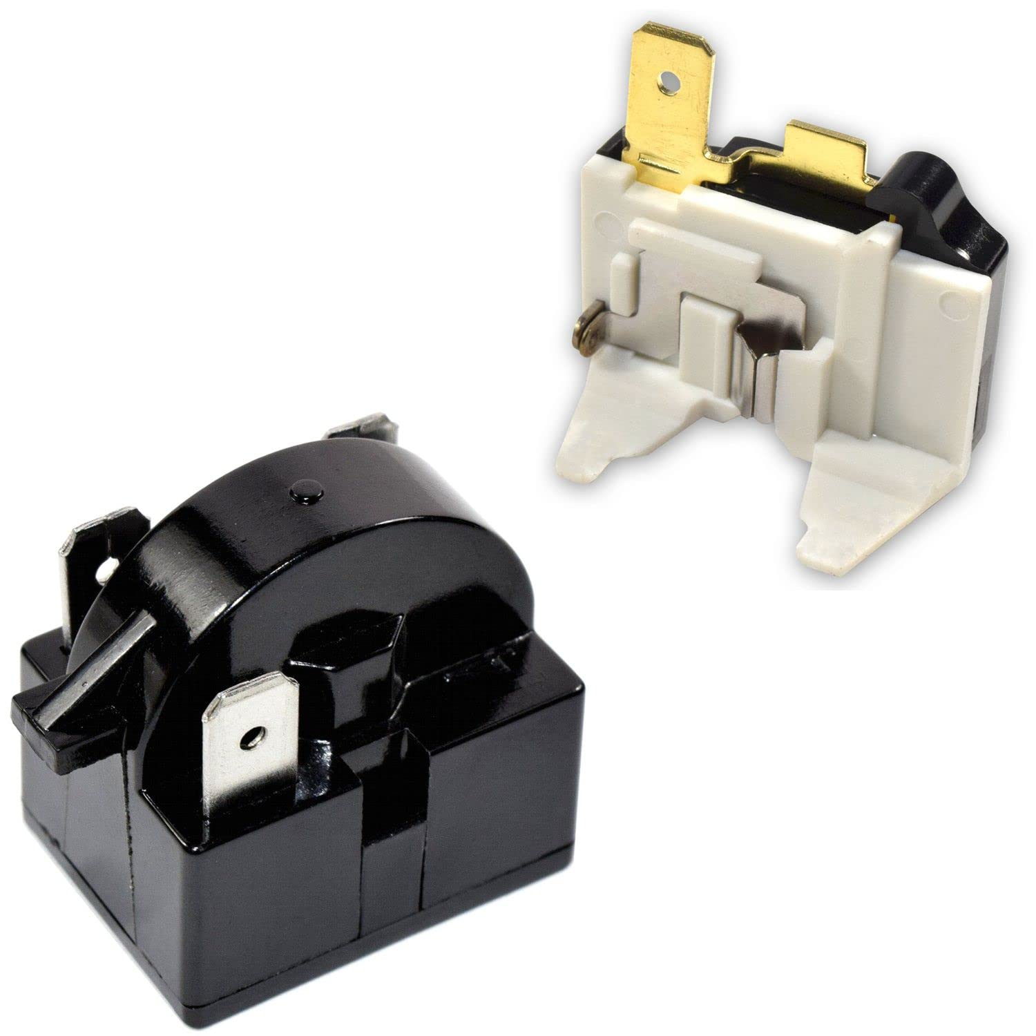 Compressor 4.7 Ohm 3-Pin PTC Starter/Start Relay and Overload Kit Compatible with Mini Fridges, Compact Refrigerators, Beverage & Wine/Beer Coolers, Deep Freezers, Beer/Wine Refrigerators